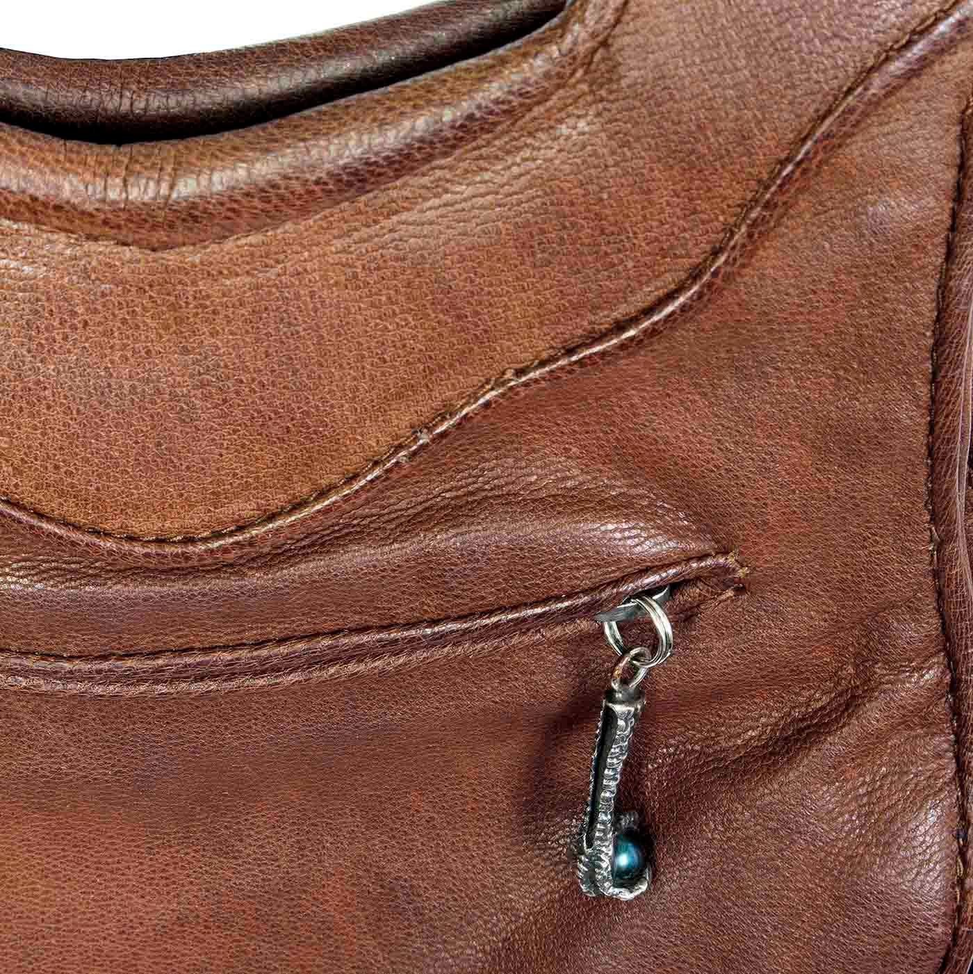 Black Lou Guerin Bag - Silver & Sculpted Leather - Dragon's Claw Zip Pull For Sale