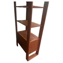 Lou Hodges California Mid Century Modern walnut  Bookcase with Cabinet Wall Unit