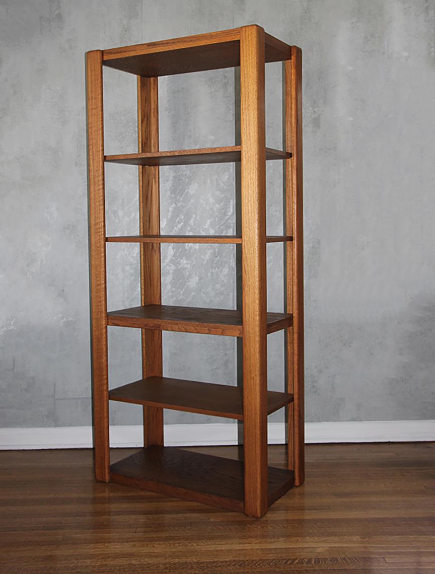 Bookcase by Lou Hodges, designed and produced in California in the 1970s through early 1980s. Lou Hodges has become such a collectible designer in the past decade, as 1970s California Modern design has surged in demand and value.