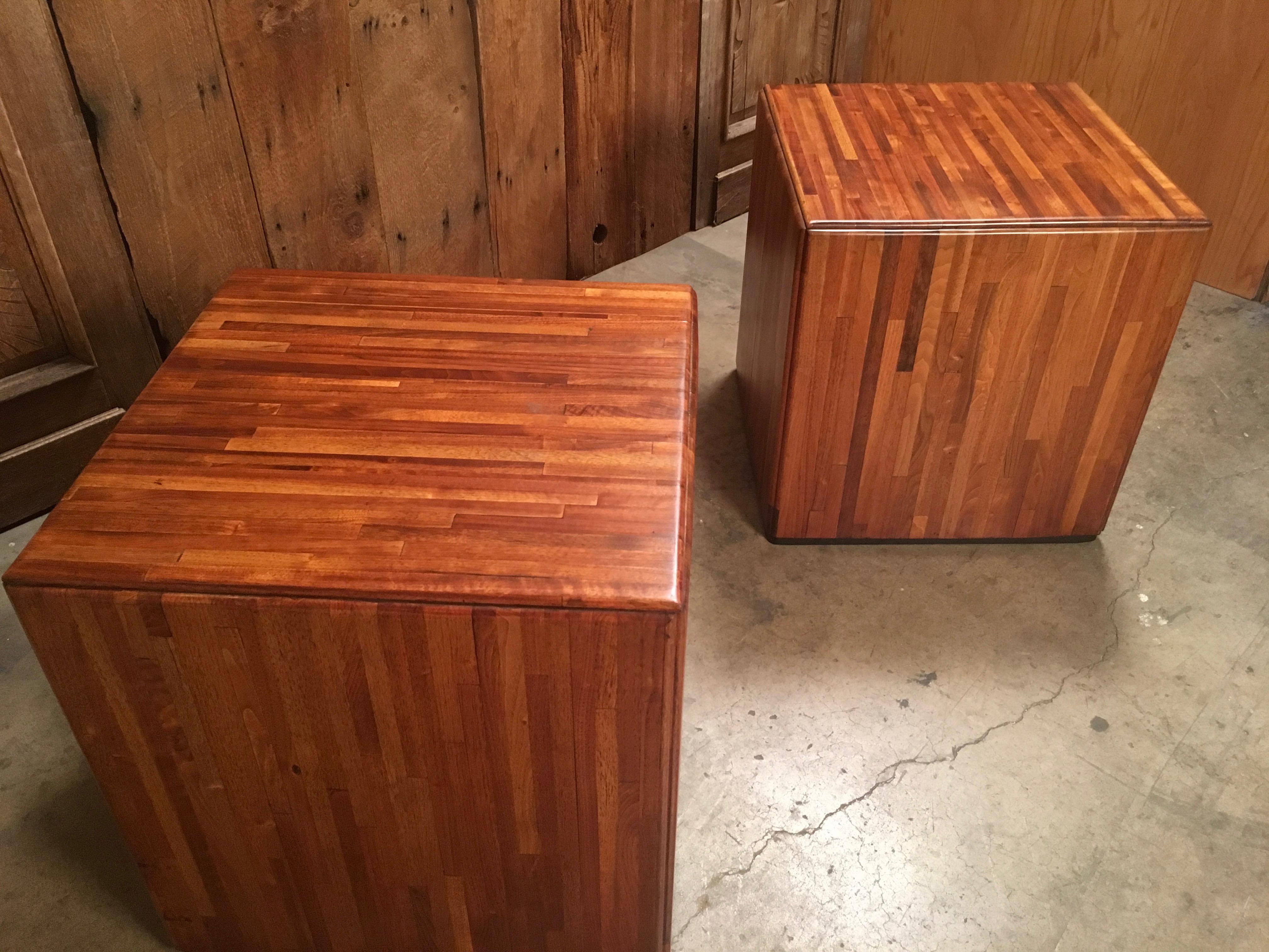 Walnut Lou Hodges Cube Tables for California Design Group