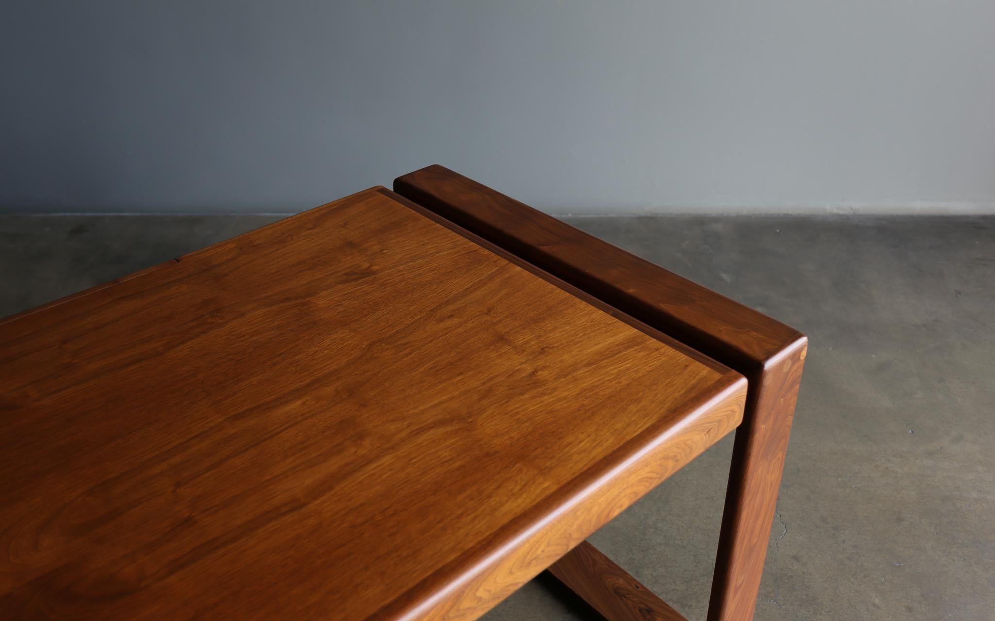Lou Hodges Handcrafted Walnut Desk for California Design Group, 1979 8