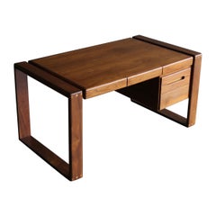 Lou Hodges Handcrafted Walnut Desk for California Design Group, 1979