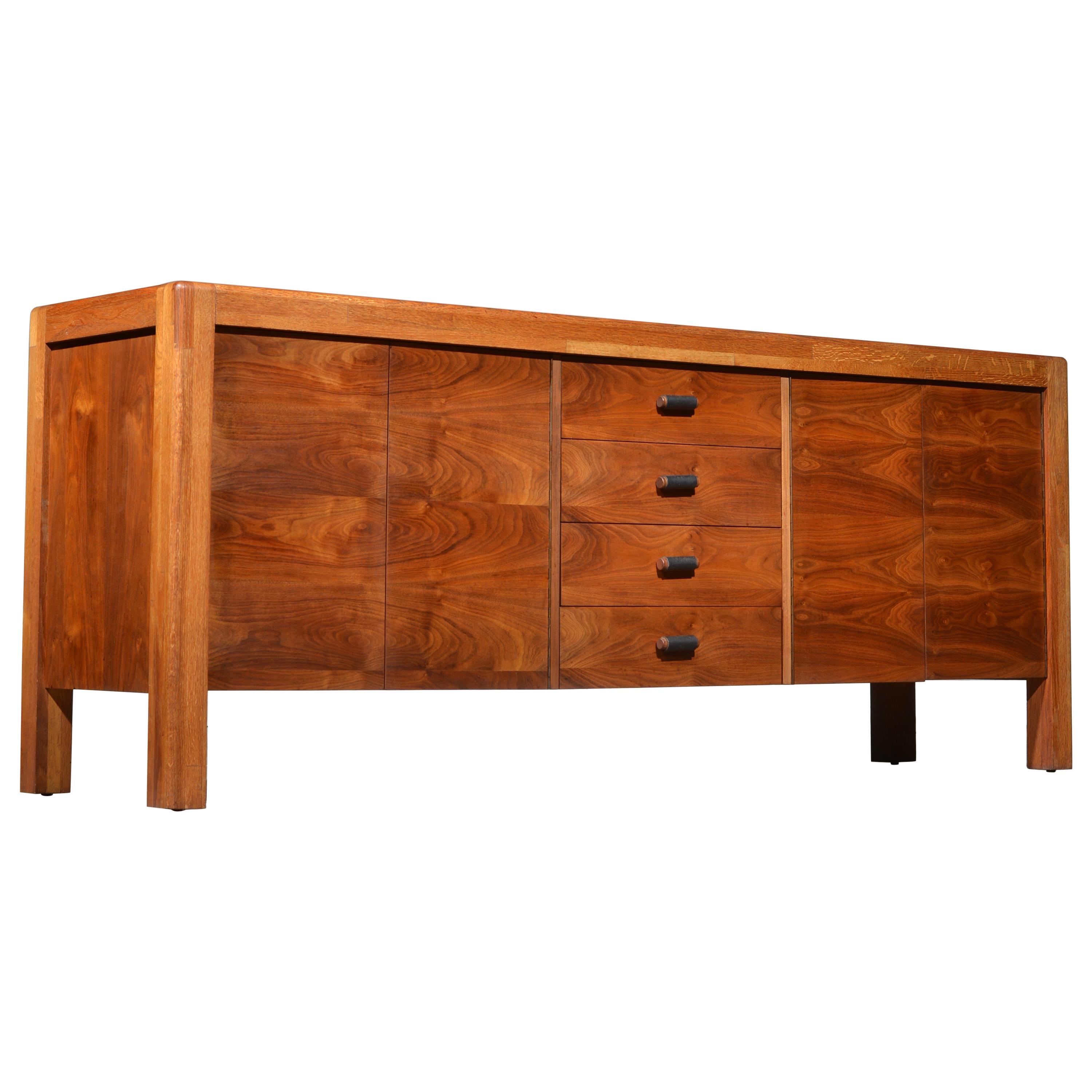 Lou Hodges Oak and Walnut Credenza, circa 1970