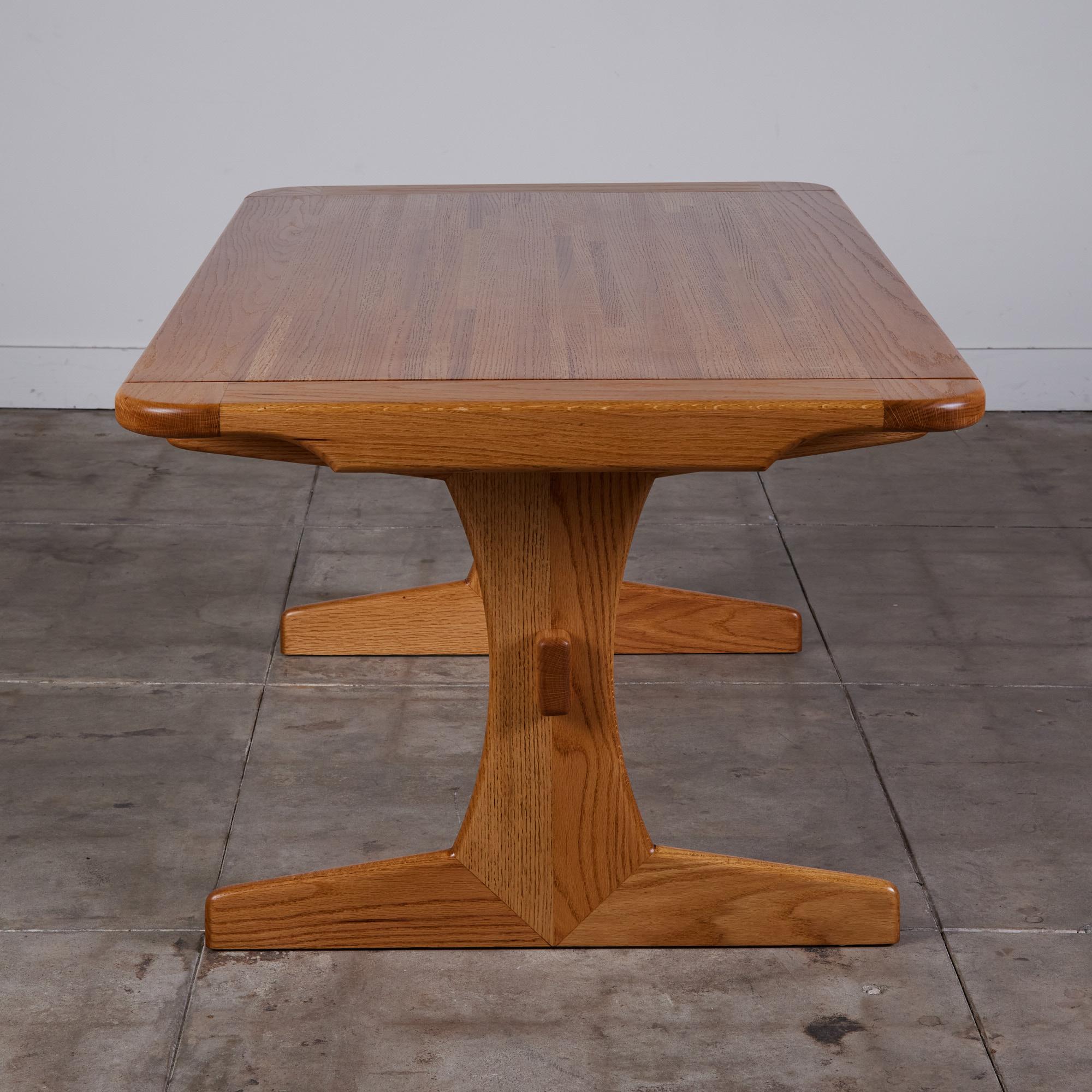 Late 20th Century Lou Hodges Oak Dining Table