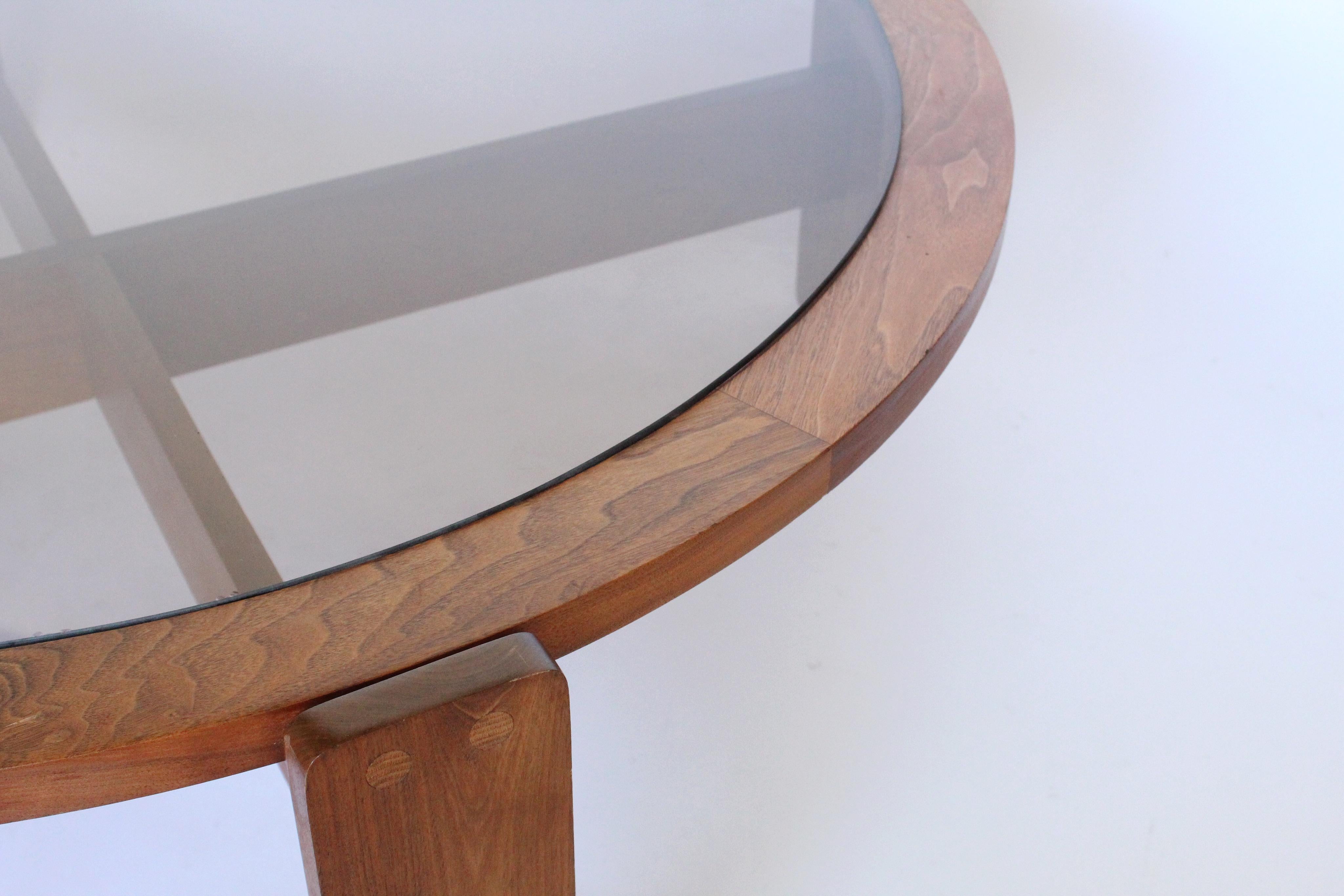 American Lou Hodges Rare Walnut Coffee Table, California Design Group