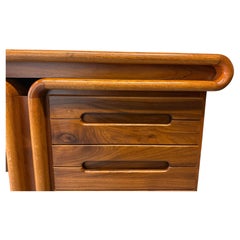 Lou Hodges Sculptural Walnut Desk for Creative Crafts 1960s