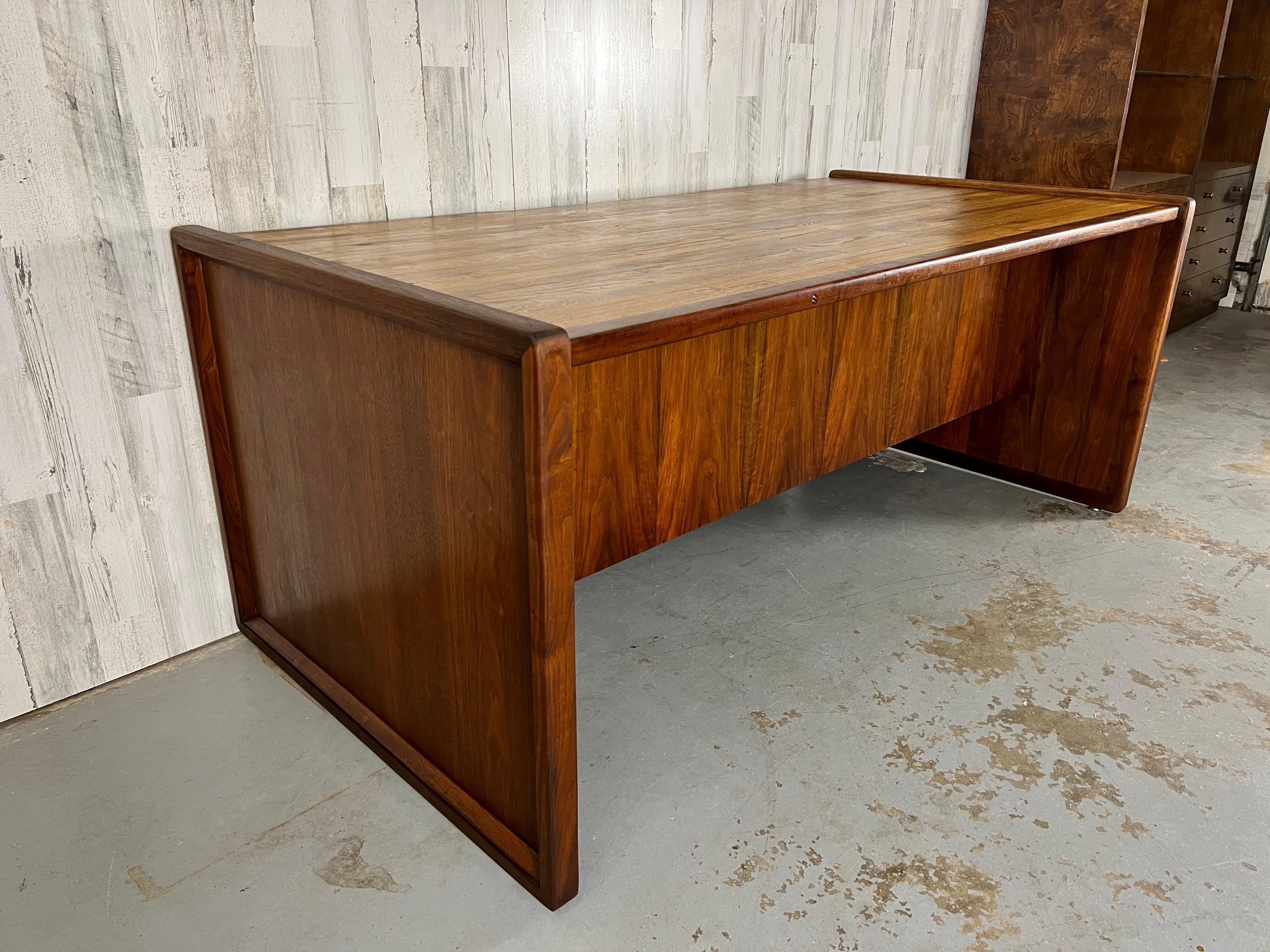 North American Lou Hodges Style Executive Desk For Sale