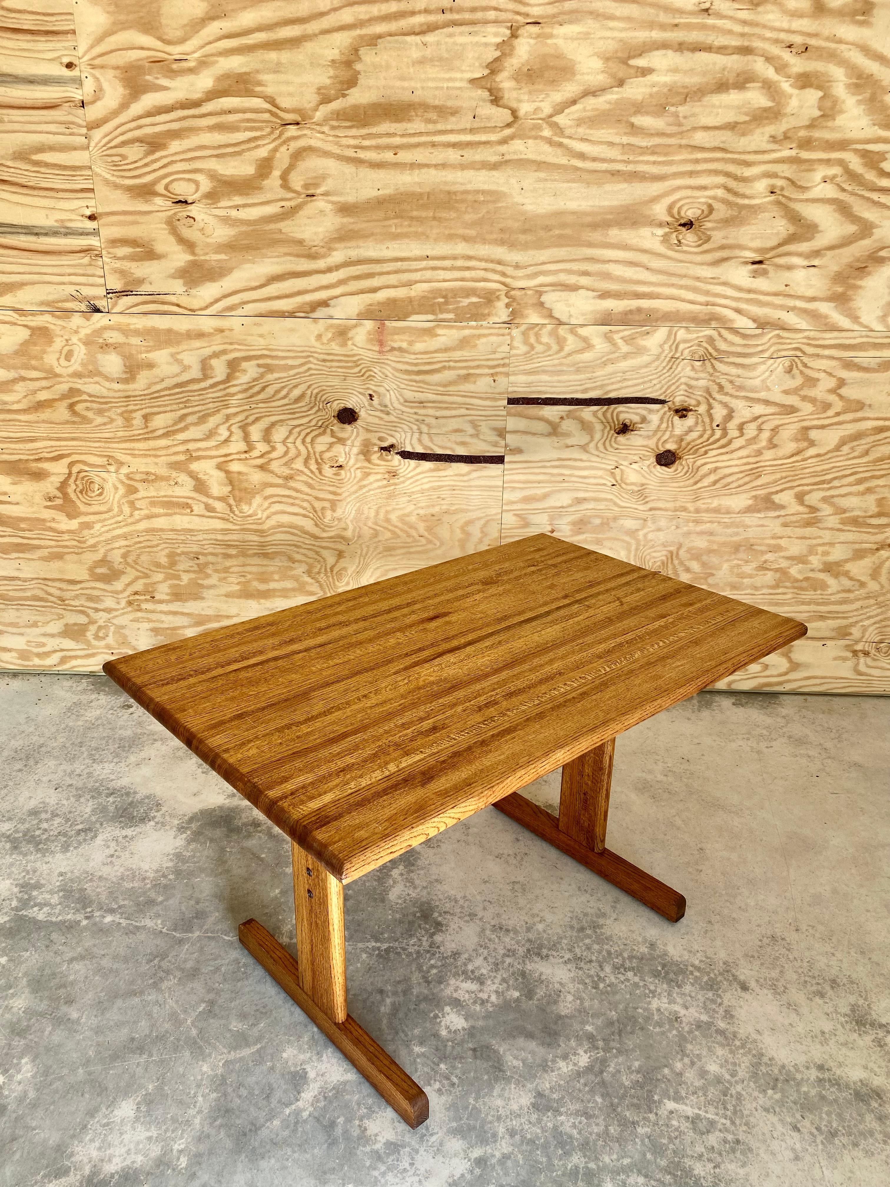 Lou Hodges-Style Oak Desk / Dining Table For Sale 3