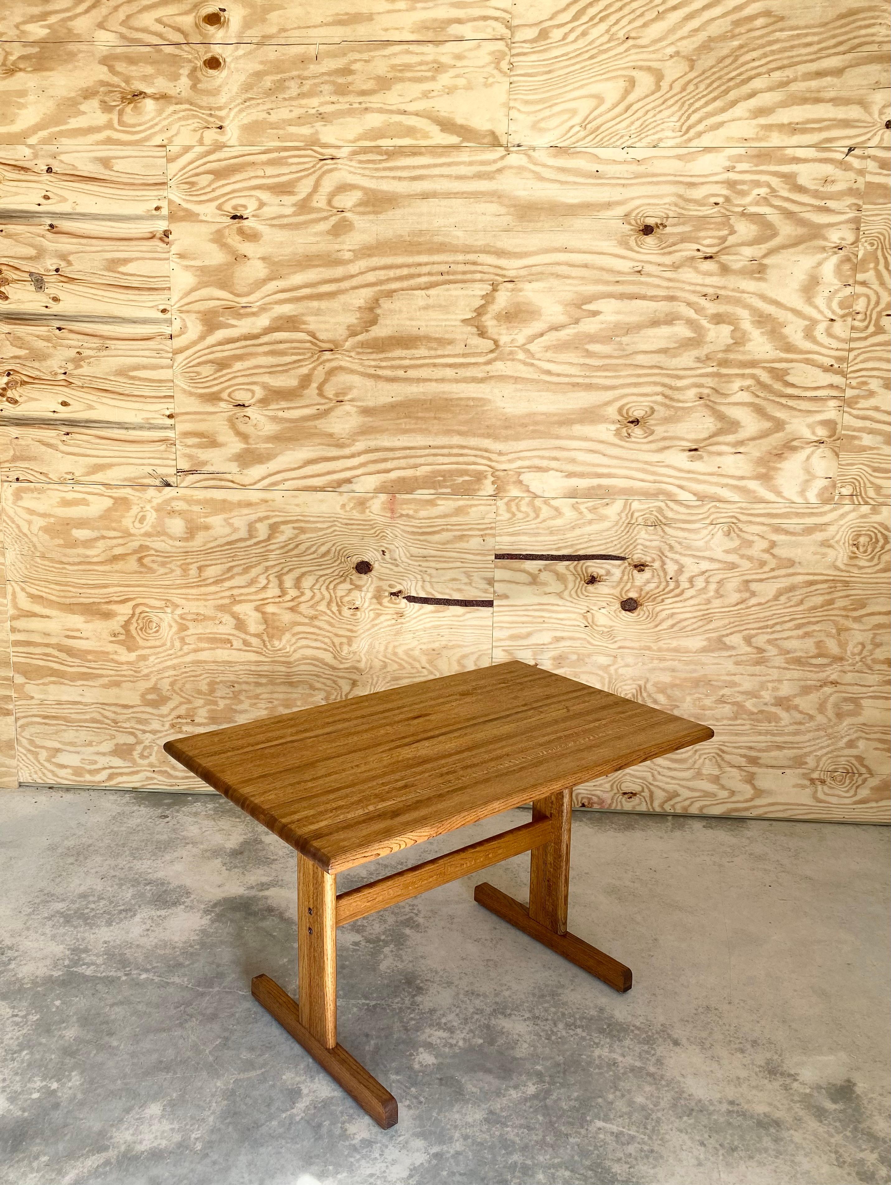 Lou Hodges-Style Oak Desk / Dining Table For Sale 4