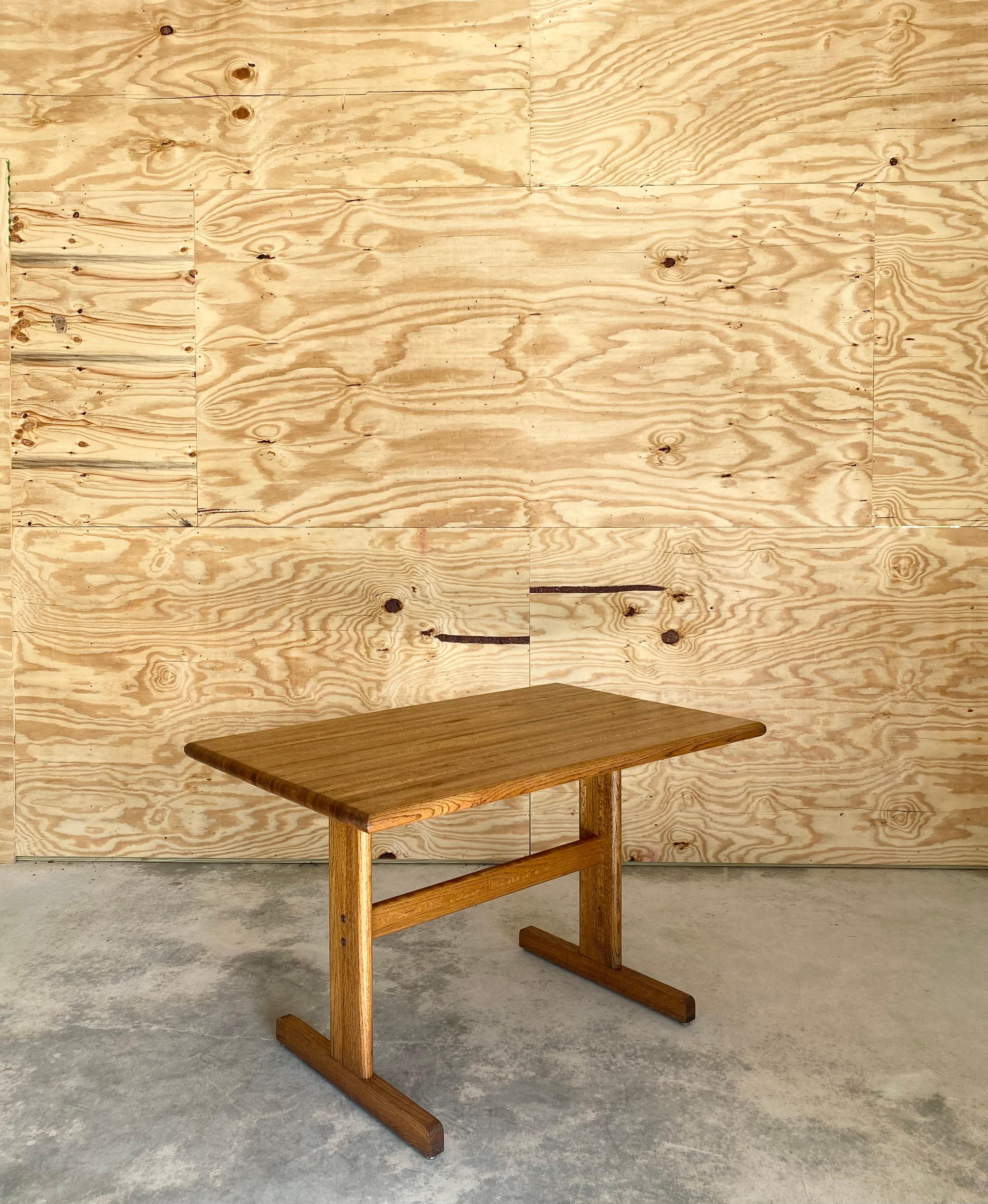 Lou Hodges-Style Oak Desk / Dining Table For Sale 5