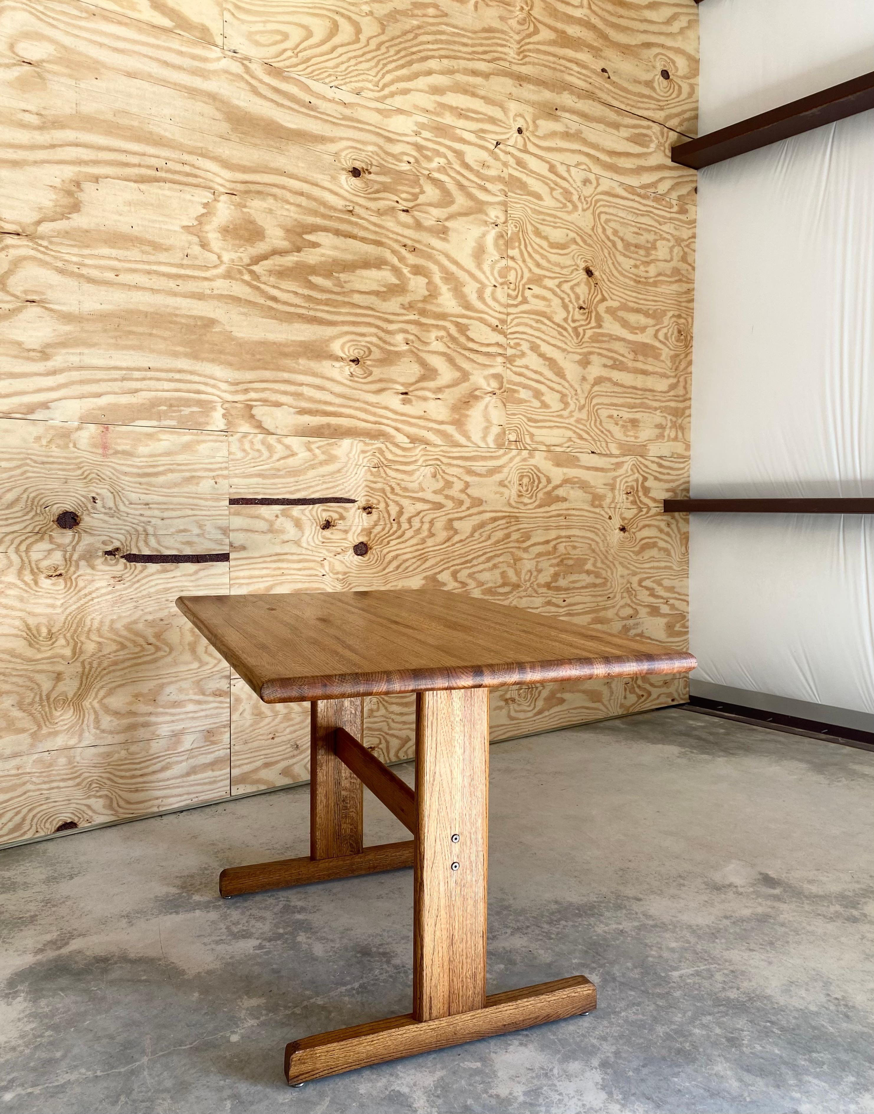 Lou Hodges-Style Oak Desk / Dining Table For Sale 7