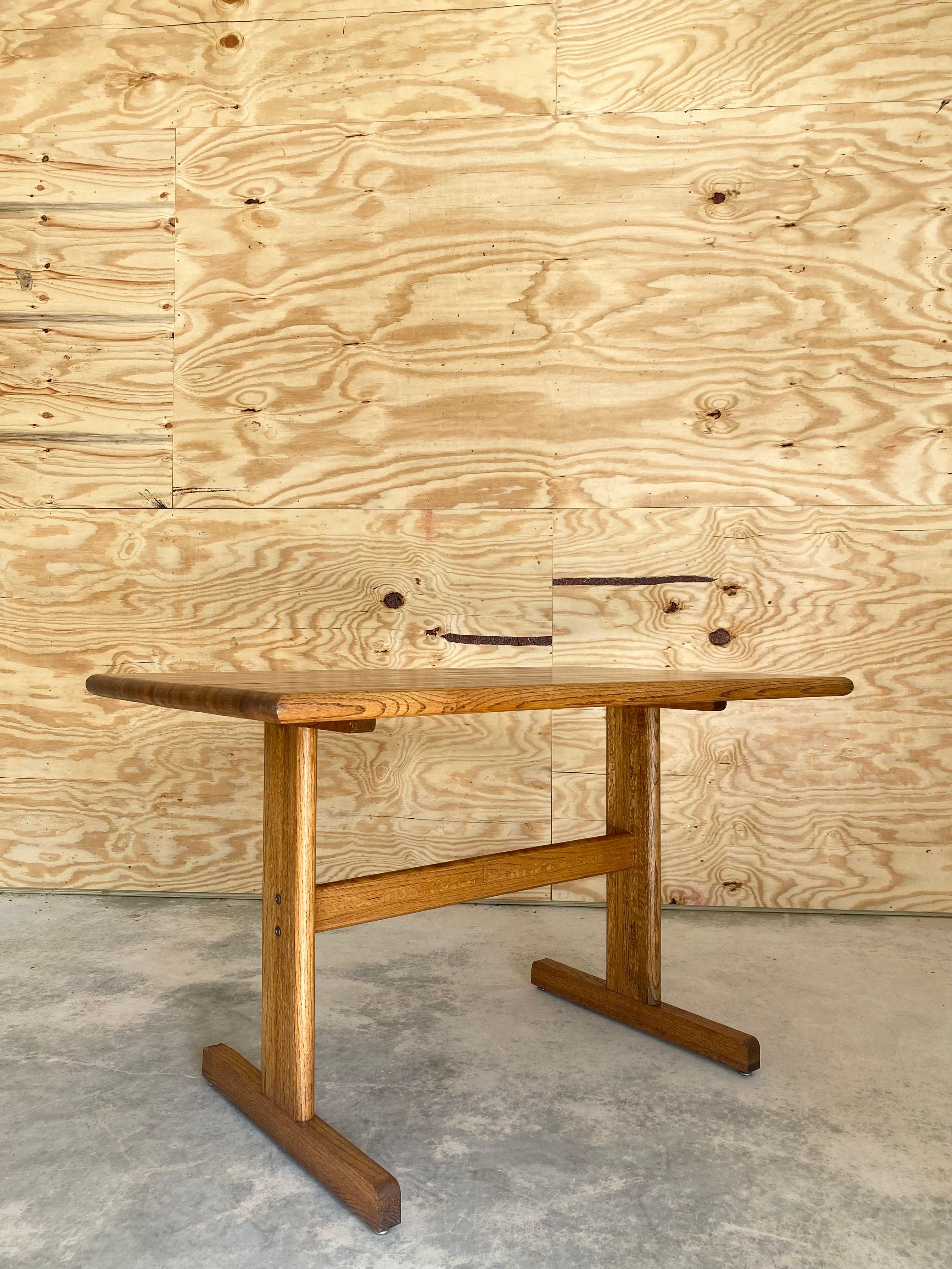 Lou Hodges-Style Oak Desk / Dining Table For Sale 8