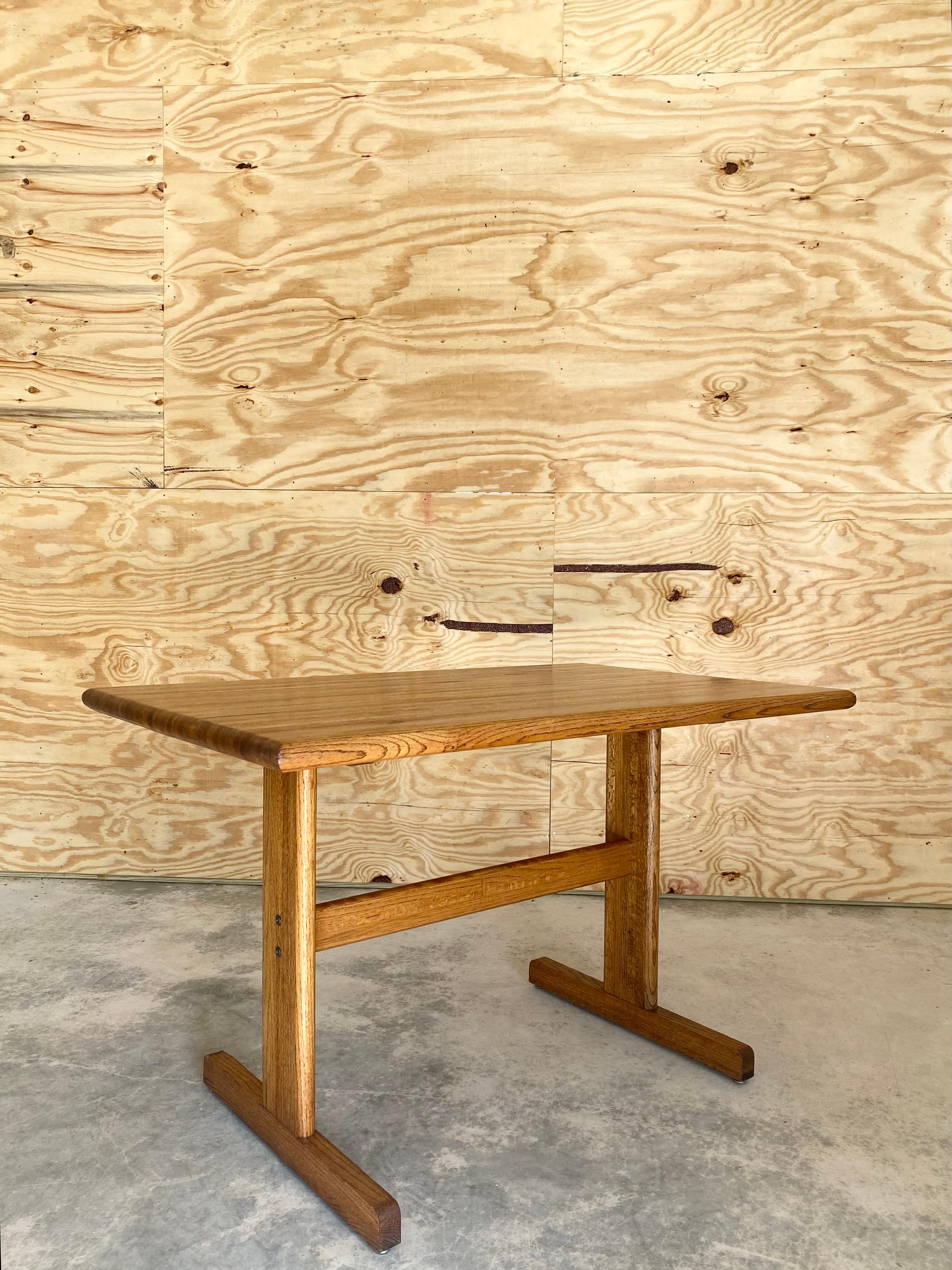 Lou Hodges-Style Oak Desk / Dining Table For Sale 9