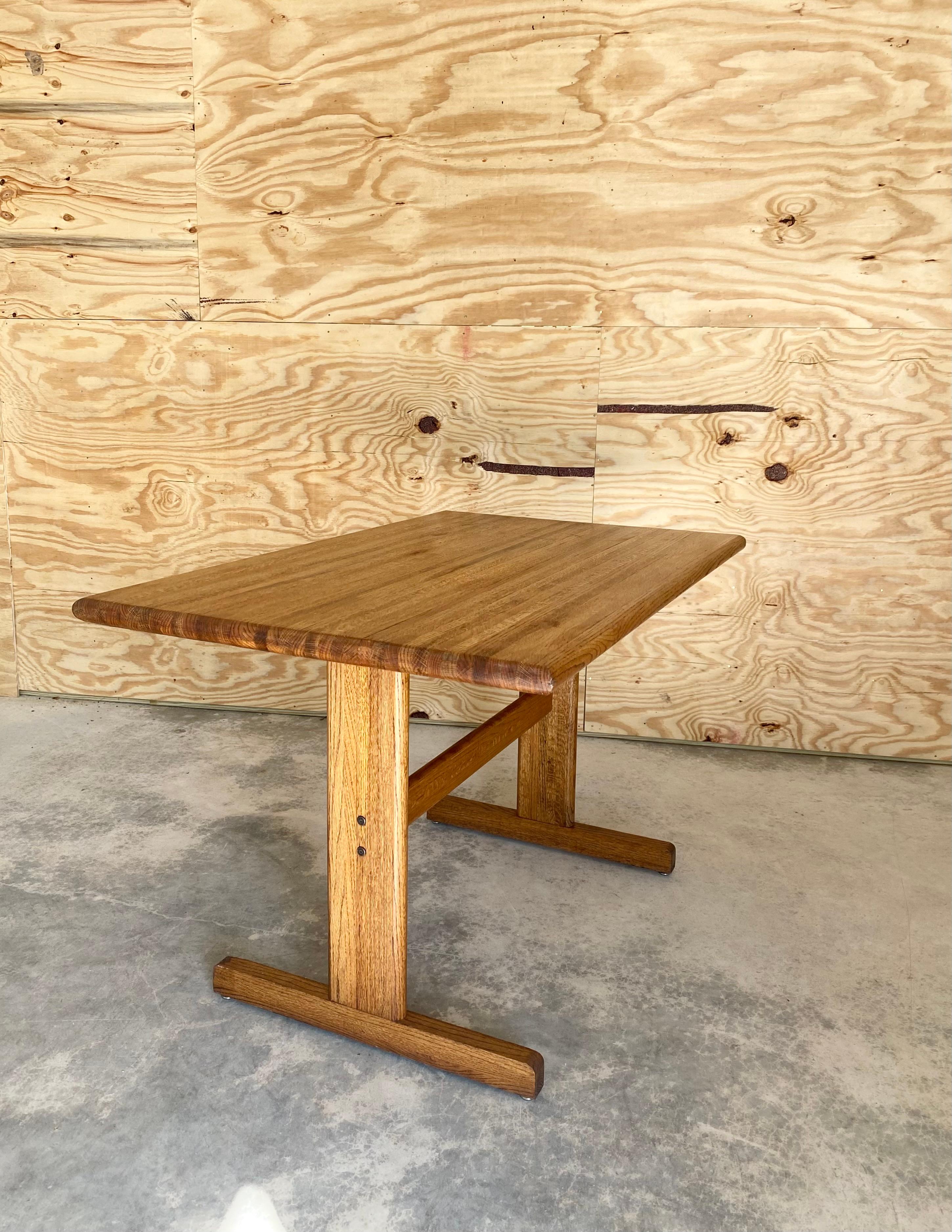 Lou Hodges-Style Oak Desk / Dining Table For Sale 11