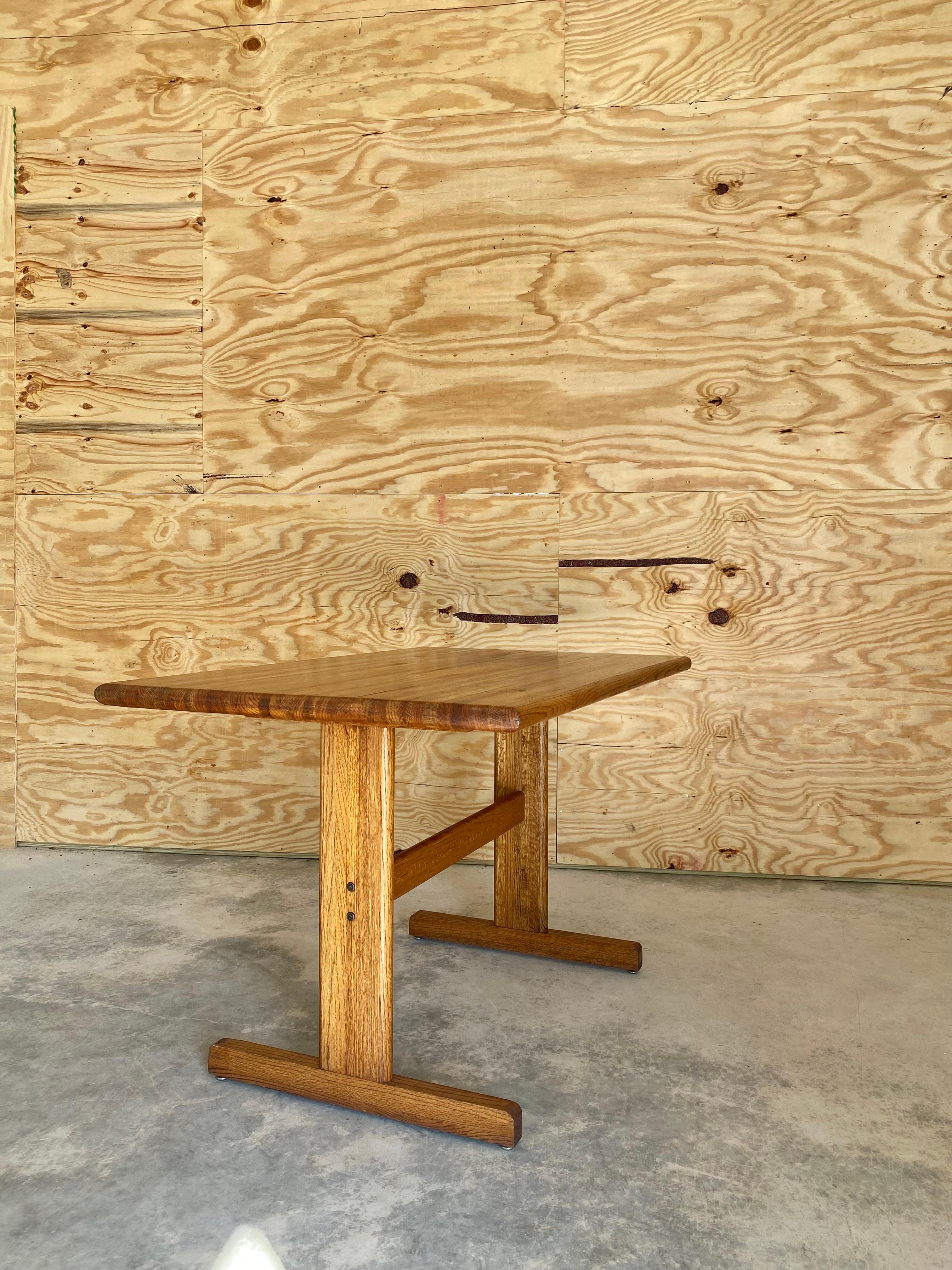 Lou Hodges-Style Oak Desk / Dining Table For Sale 12