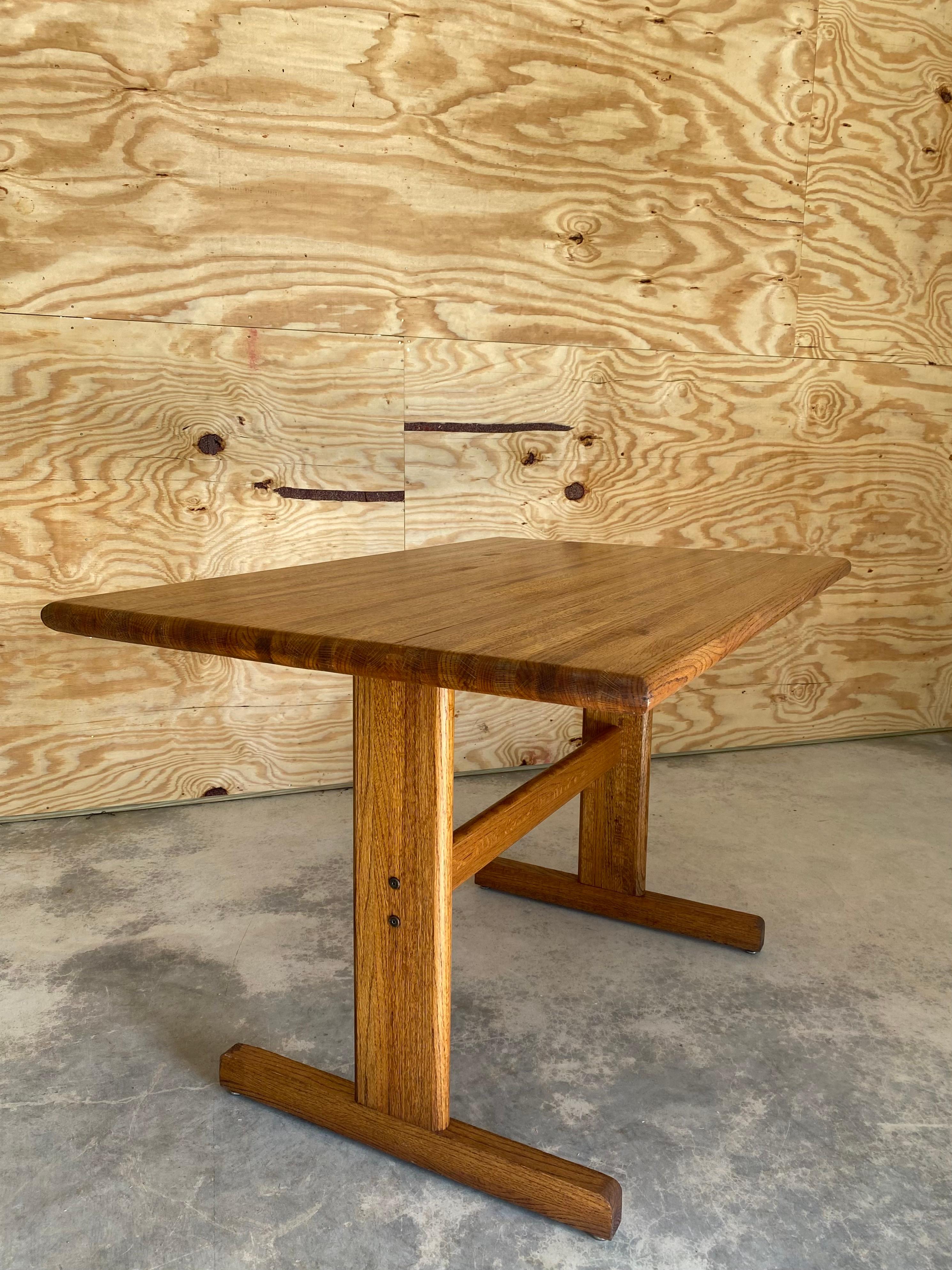 Lou Hodges-Style Oak Desk / Dining Table For Sale 1