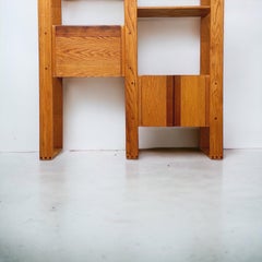 Lou Hodges Wall Unit, Solid Oak, California Design Group, circa 1978