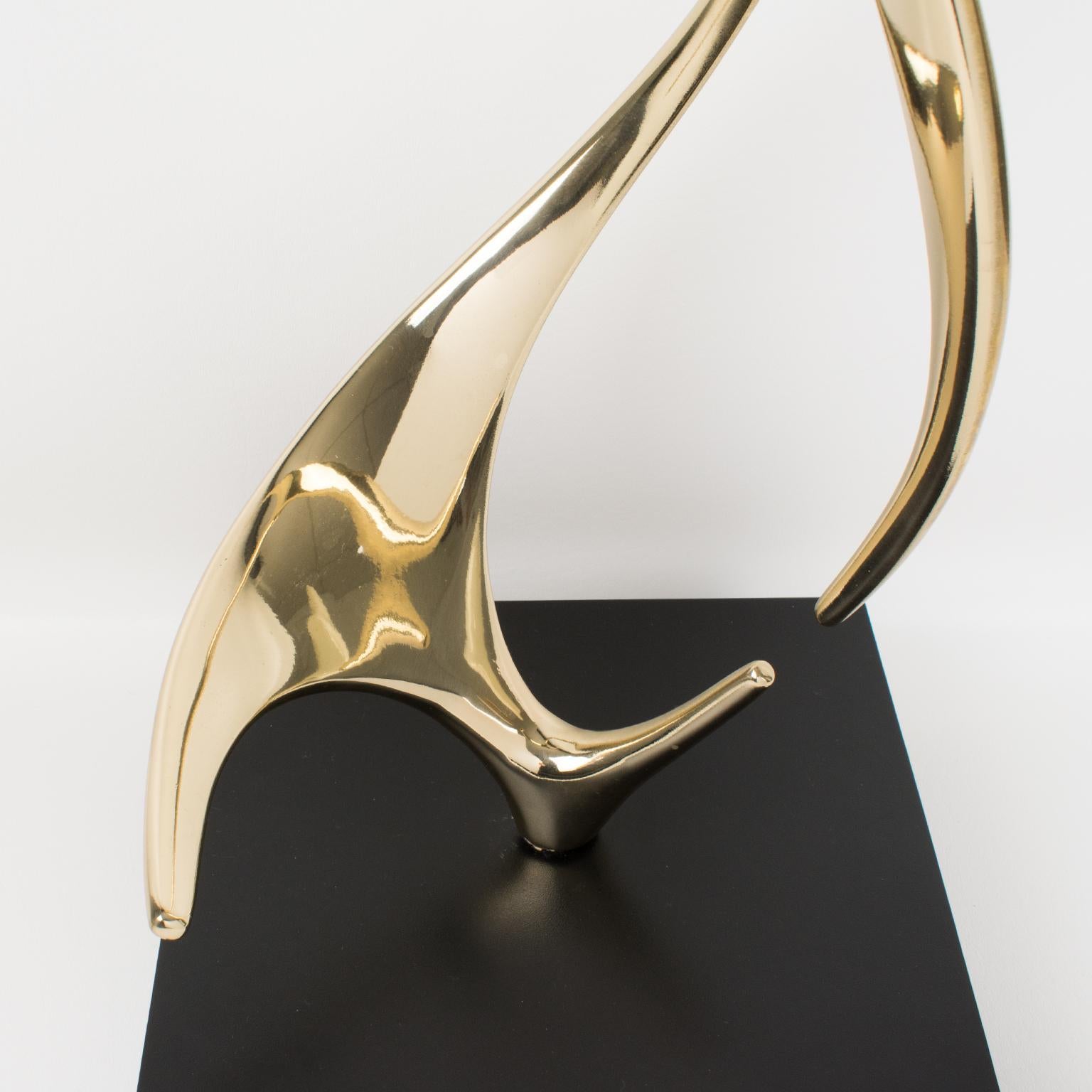 Lou Pearson and Robbie Robins 1995 Gilded Bronze Abstract Organic Sculpture 4