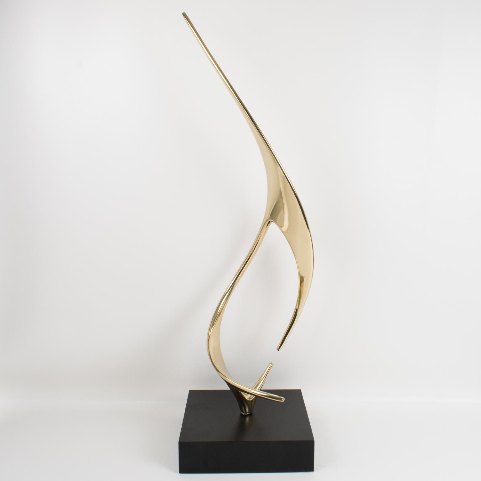 Modern Lou Pearson and Robbie Robins 1995 Gilded Bronze Abstract Organic Sculpture