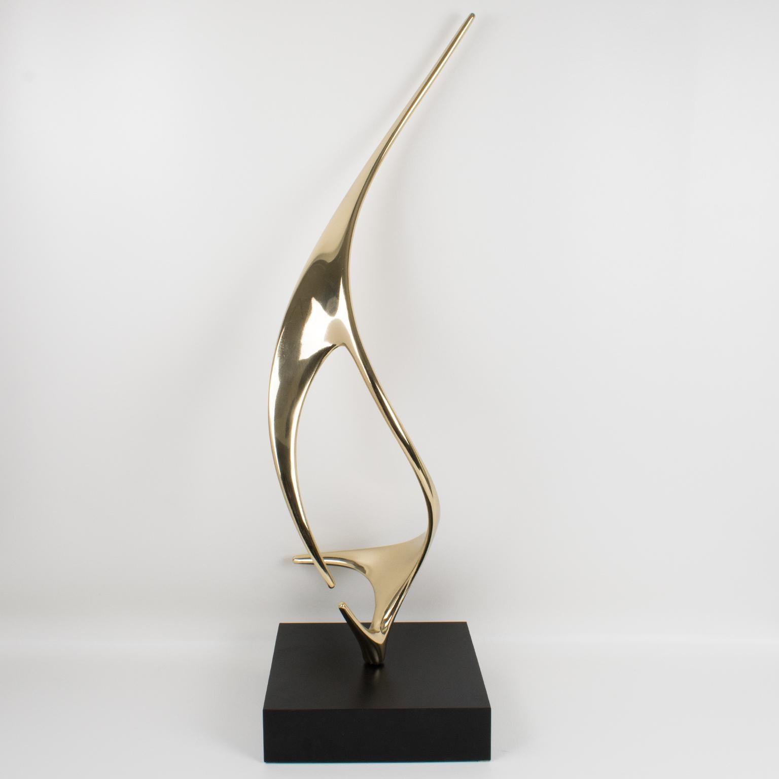 American Lou Pearson and Robbie Robins 1995 Gilded Bronze Abstract Organic Sculpture