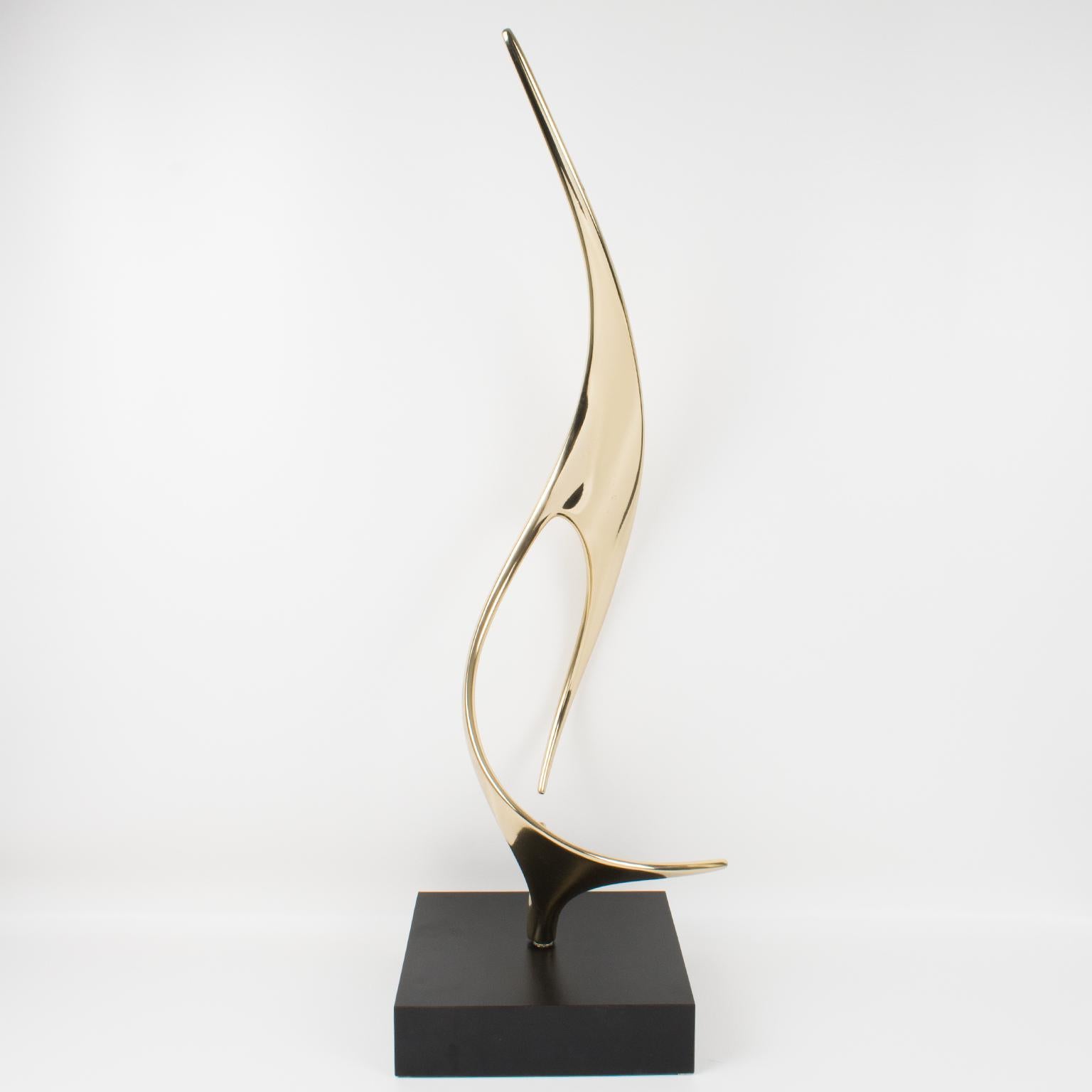 Late 20th Century Lou Pearson and Robbie Robins 1995 Gilded Bronze Abstract Organic Sculpture