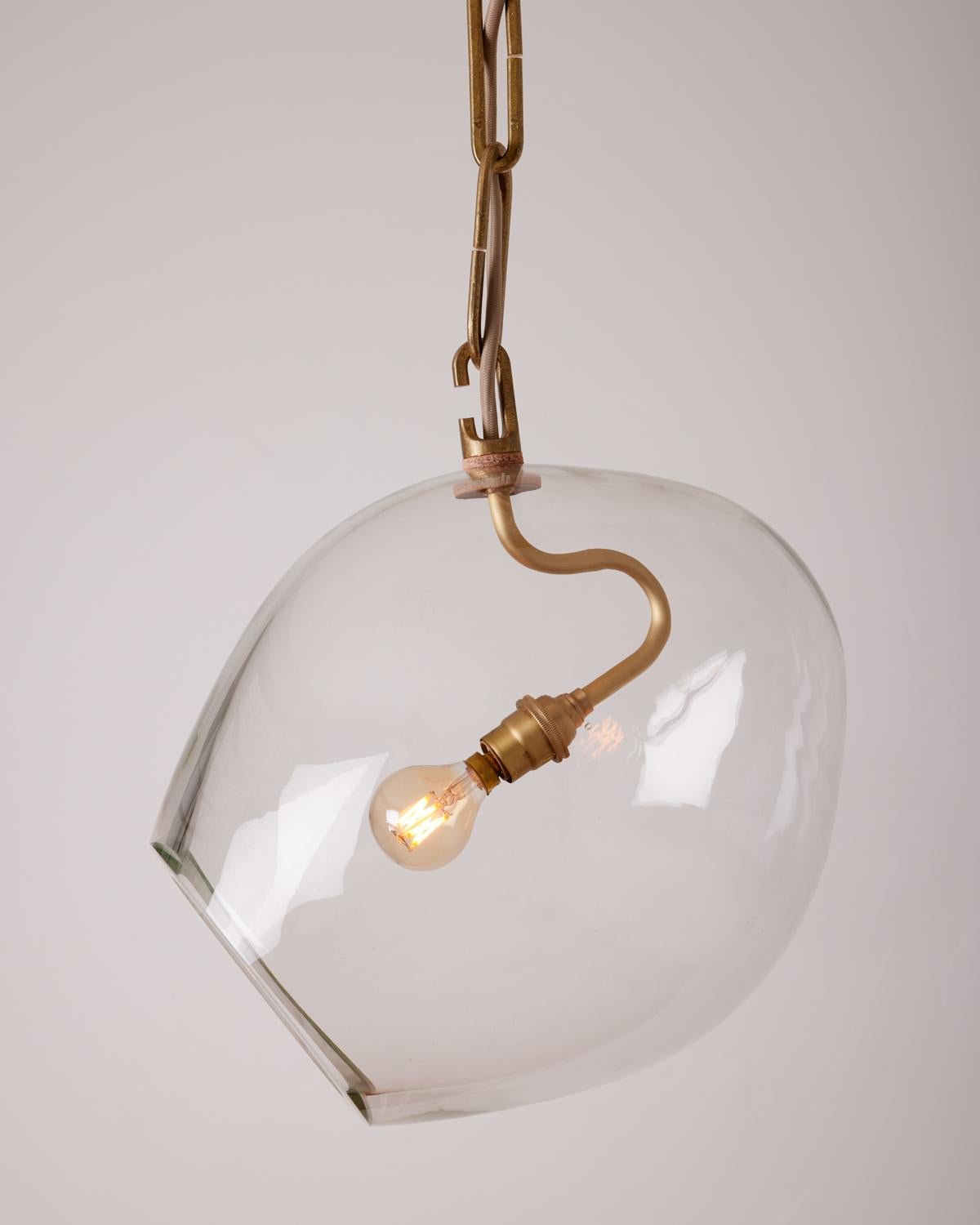 American Lou Pendant - Large - Clear Glass Pendant For Sale