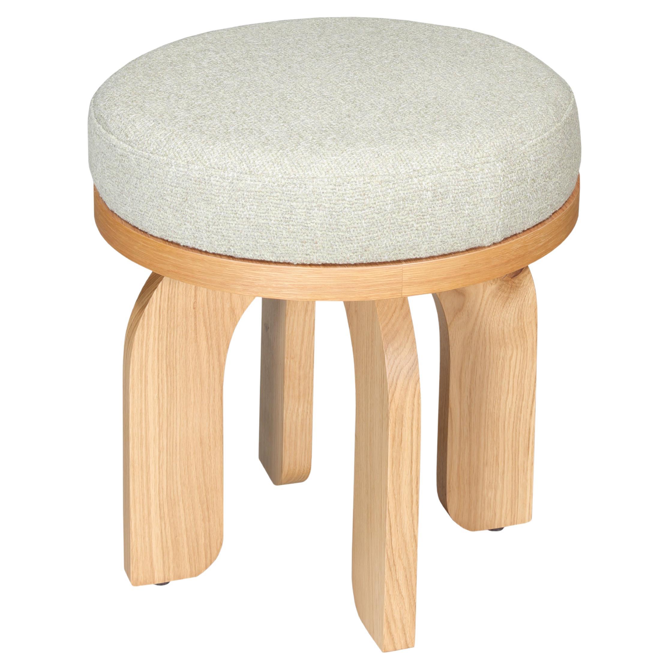 Lou Stool: Round Form, Oak Essence