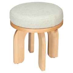 Tabouret Lou : forme ronde, essence de chêne