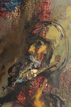 Parable II, peinture expressionniste abstraite à l'huile sur toile de Lou Zansky