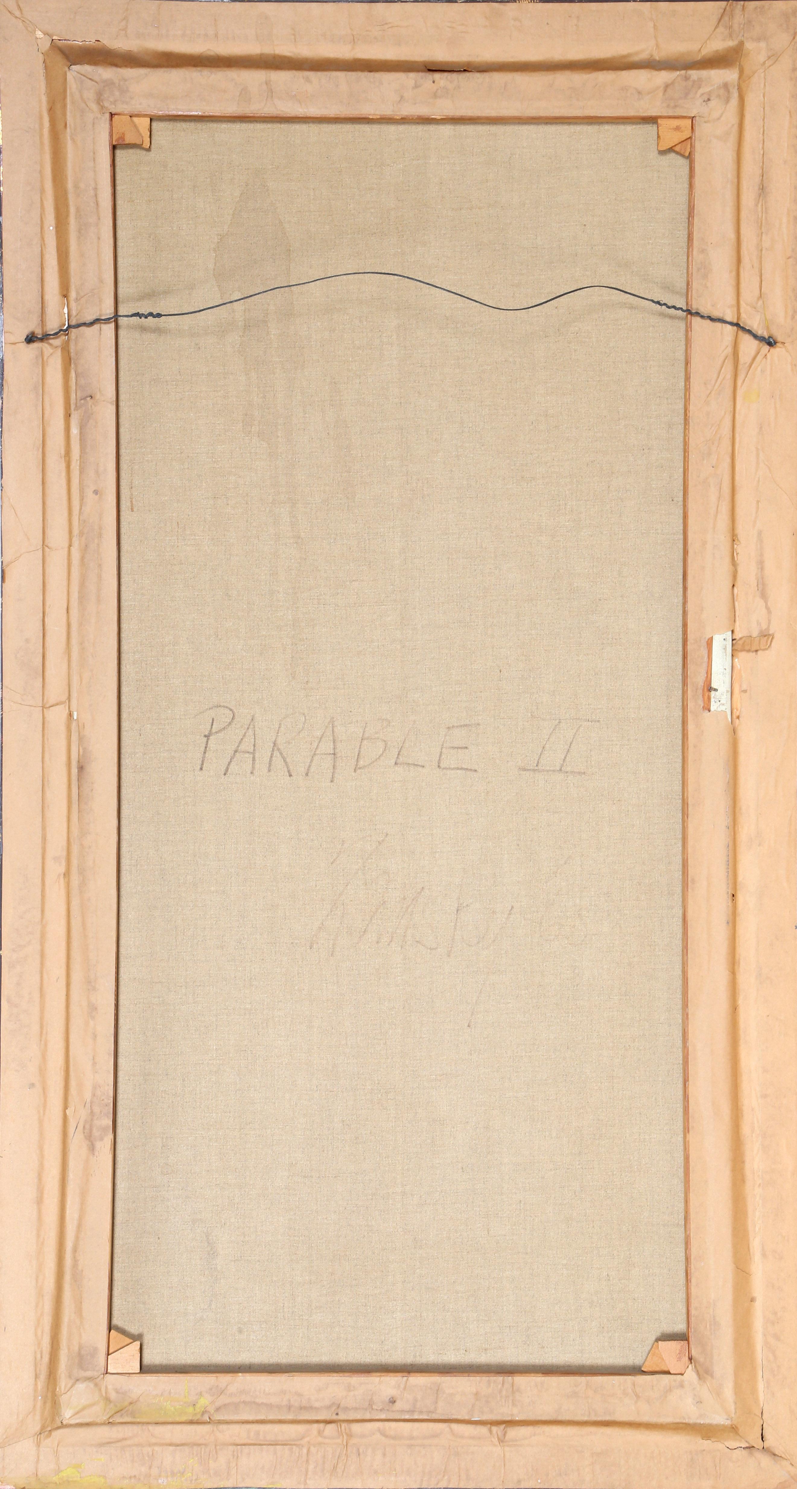 Parabola II, Pittura espressionista astratta olio su tela di Lou Zansky 3