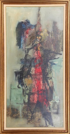 Parabola II, Pittura espressionista astratta olio su tela di Lou Zansky