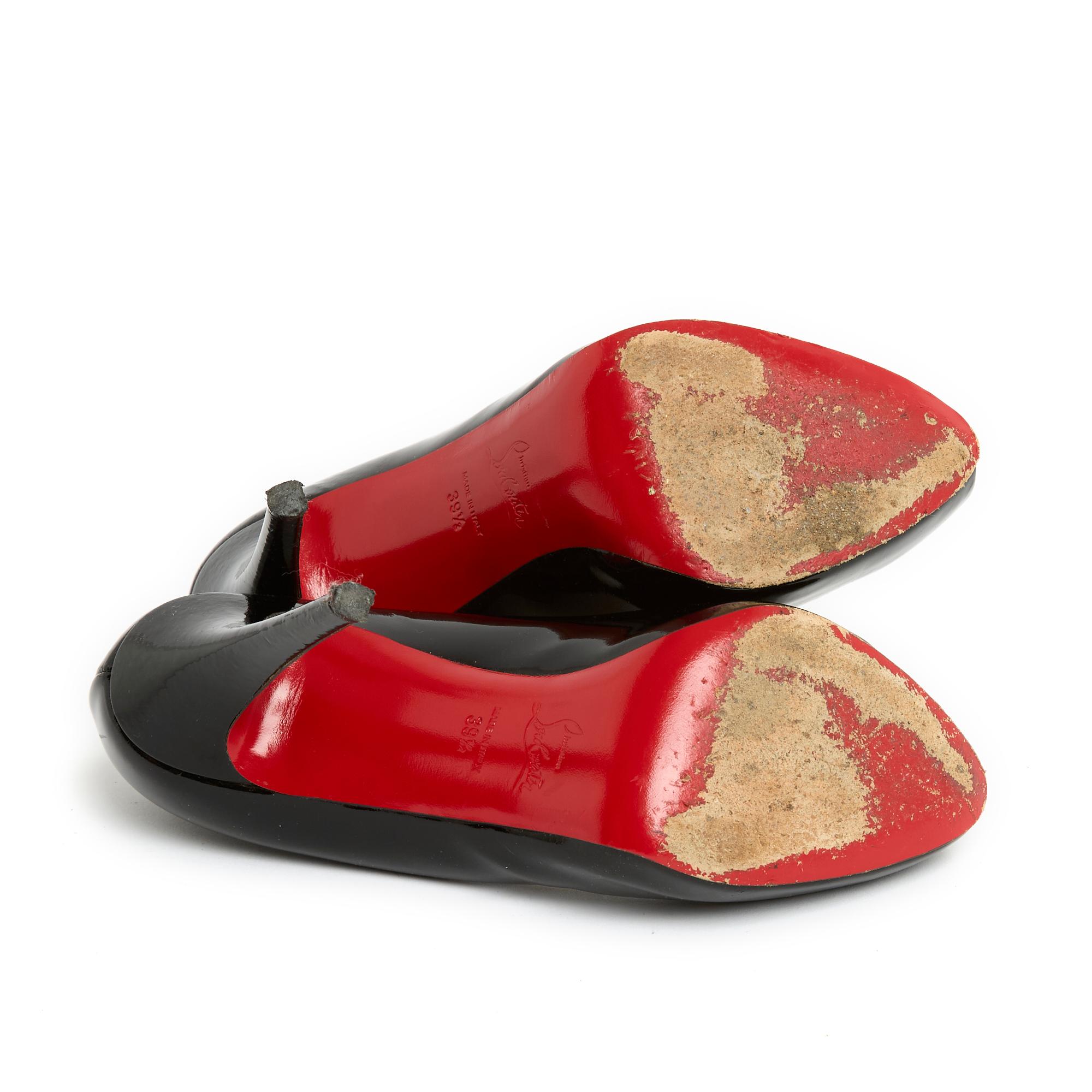 Women's Louboutin Escarpins EU39.5 New Very Prive Patent Leather Heels Pums UK6 US8.5 For Sale