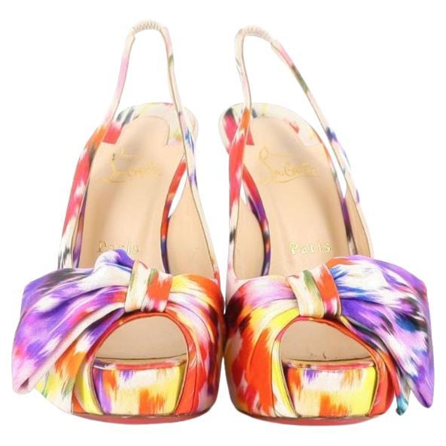 Louboutin High Heels Shoes in Multicolor For Sale at 1stDibs