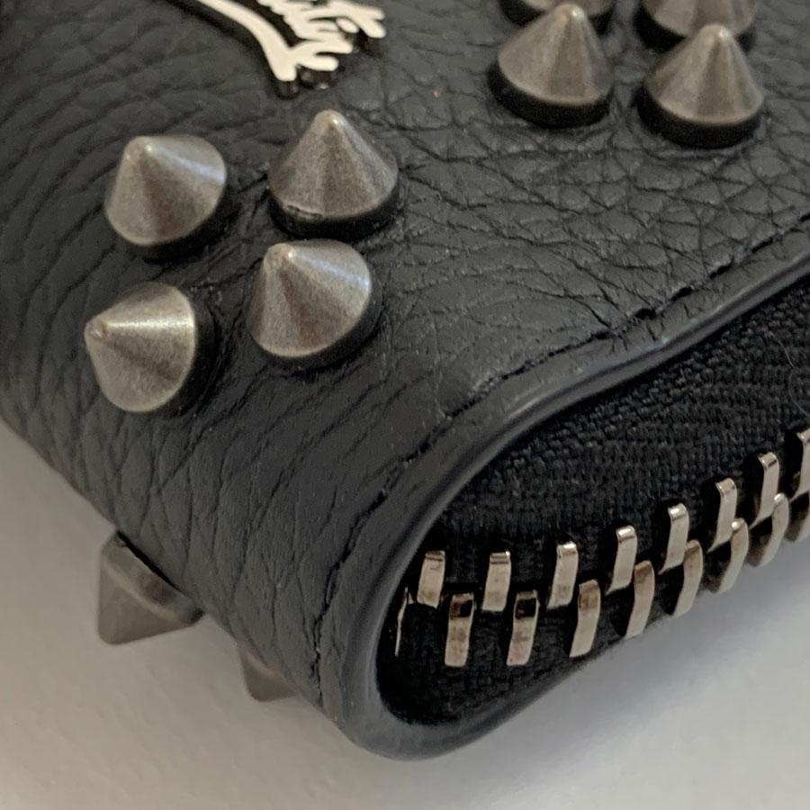 LOUBOUTIN Panettone Black Studded Leather Wallet  1