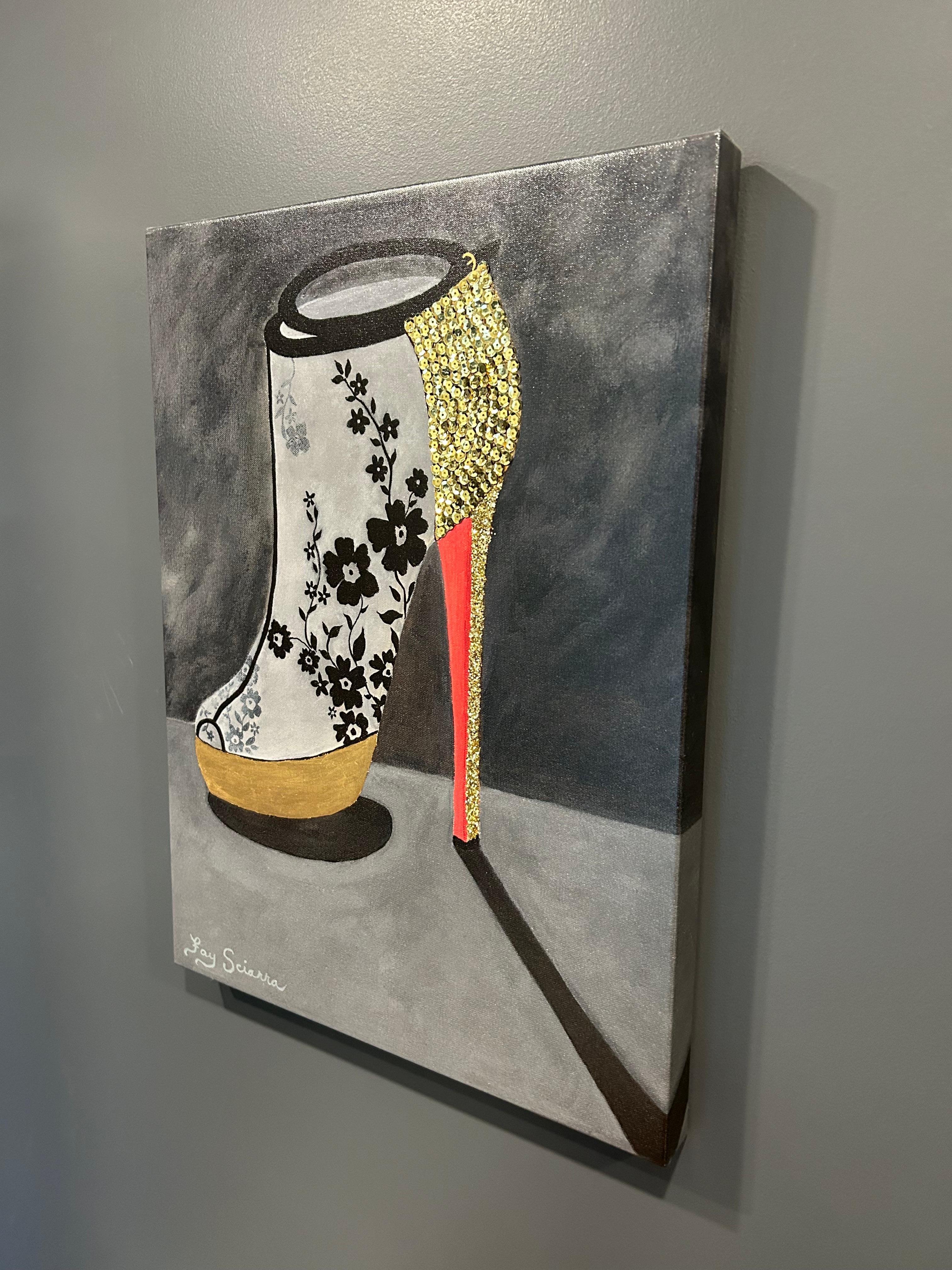 Pintura sexy de un zapato inspirada en uno visto en Madison Ave. por Christian Louboutin.
Edición limitada 