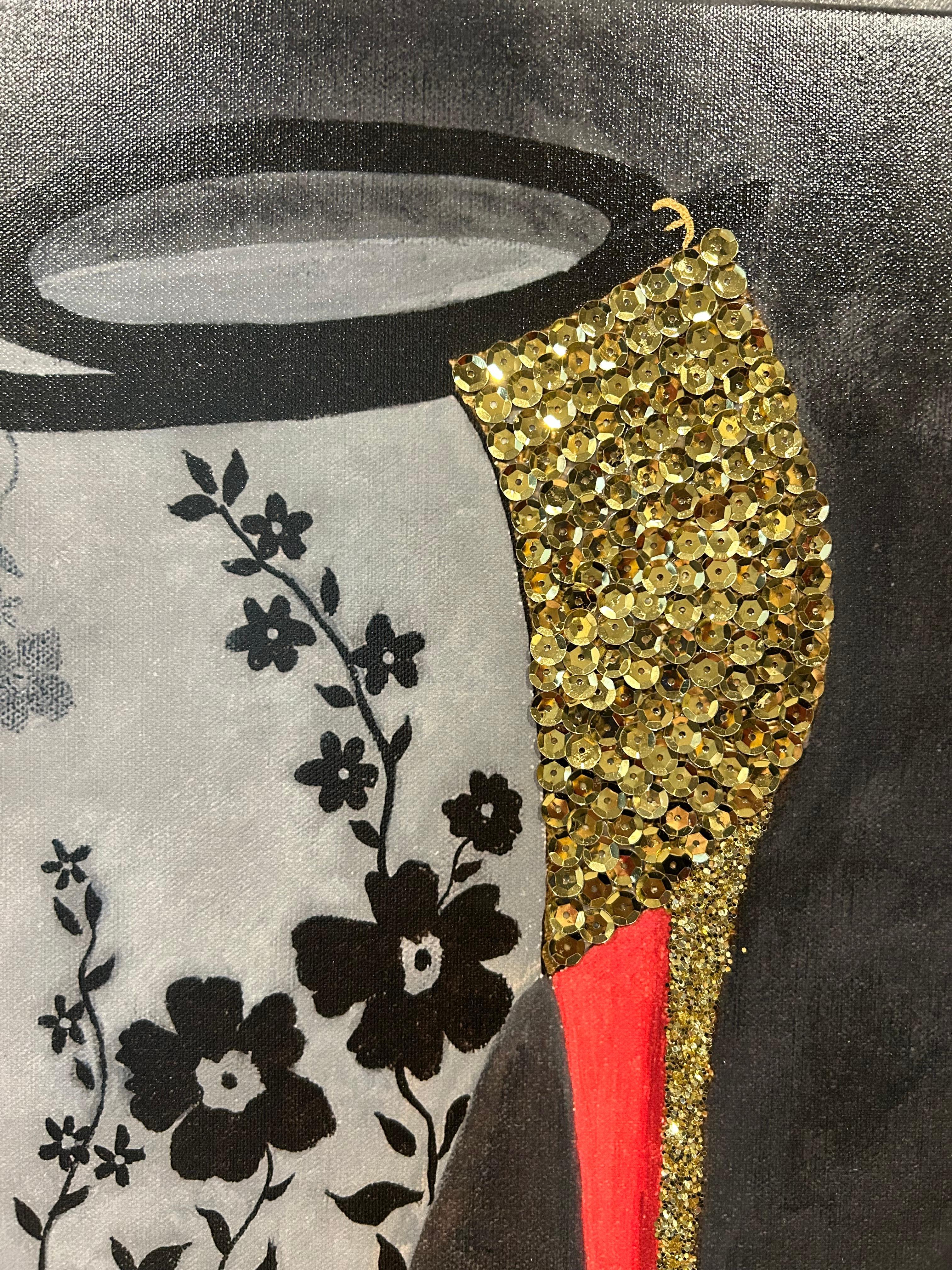 Zapato Louboutin Edición Limitada de Bellas Artes Giclée sobre Lienzo Estadounidense en venta