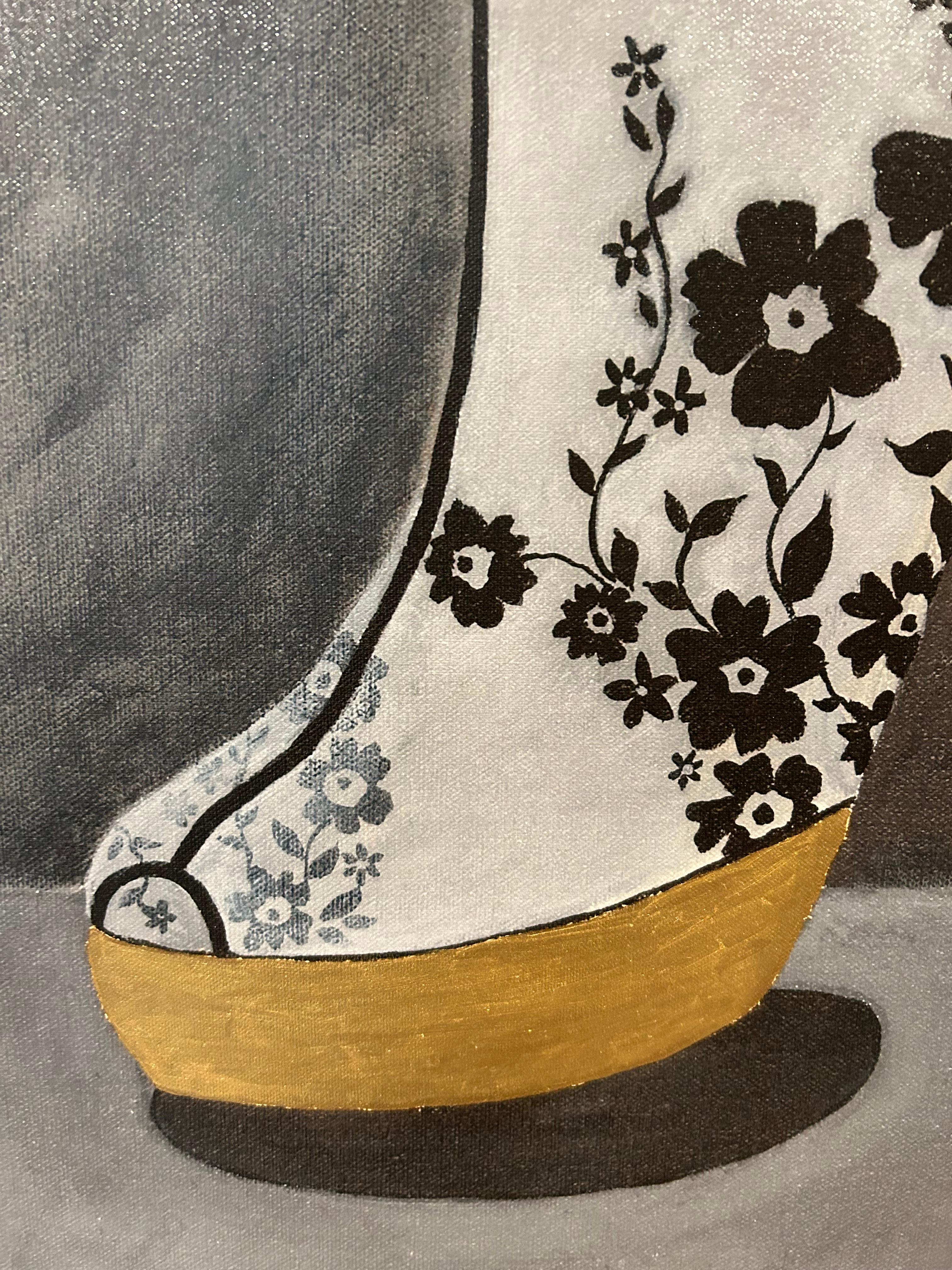 Zapato Louboutin Edición Limitada de Bellas Artes Giclée sobre Lienzo en Excelente estado para la venta en Hopewell, NJ