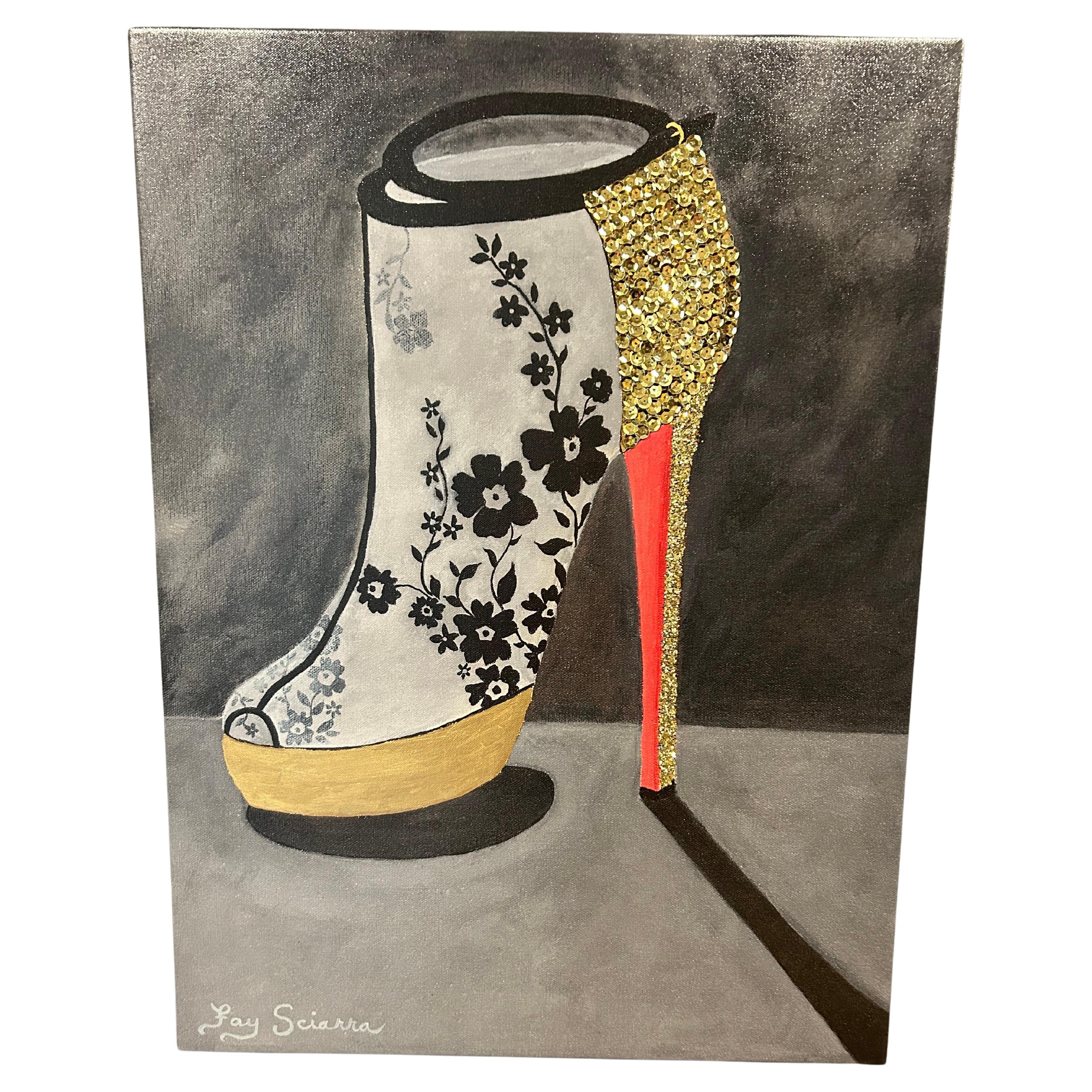 Louboutin Shoe Limited Edition Fine Art Giclee on Canvas