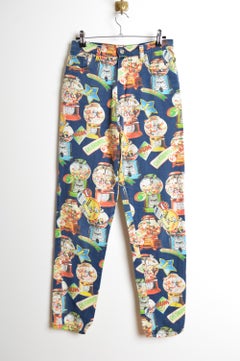 Loud 1990’s COTTONADE Colourful Bubble Gum Pinball Pattern Jeans