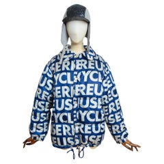 Vintage Loud 1990's Franco Moschino REUSE / RECYCLE Satin Bomber Puffa Jacket