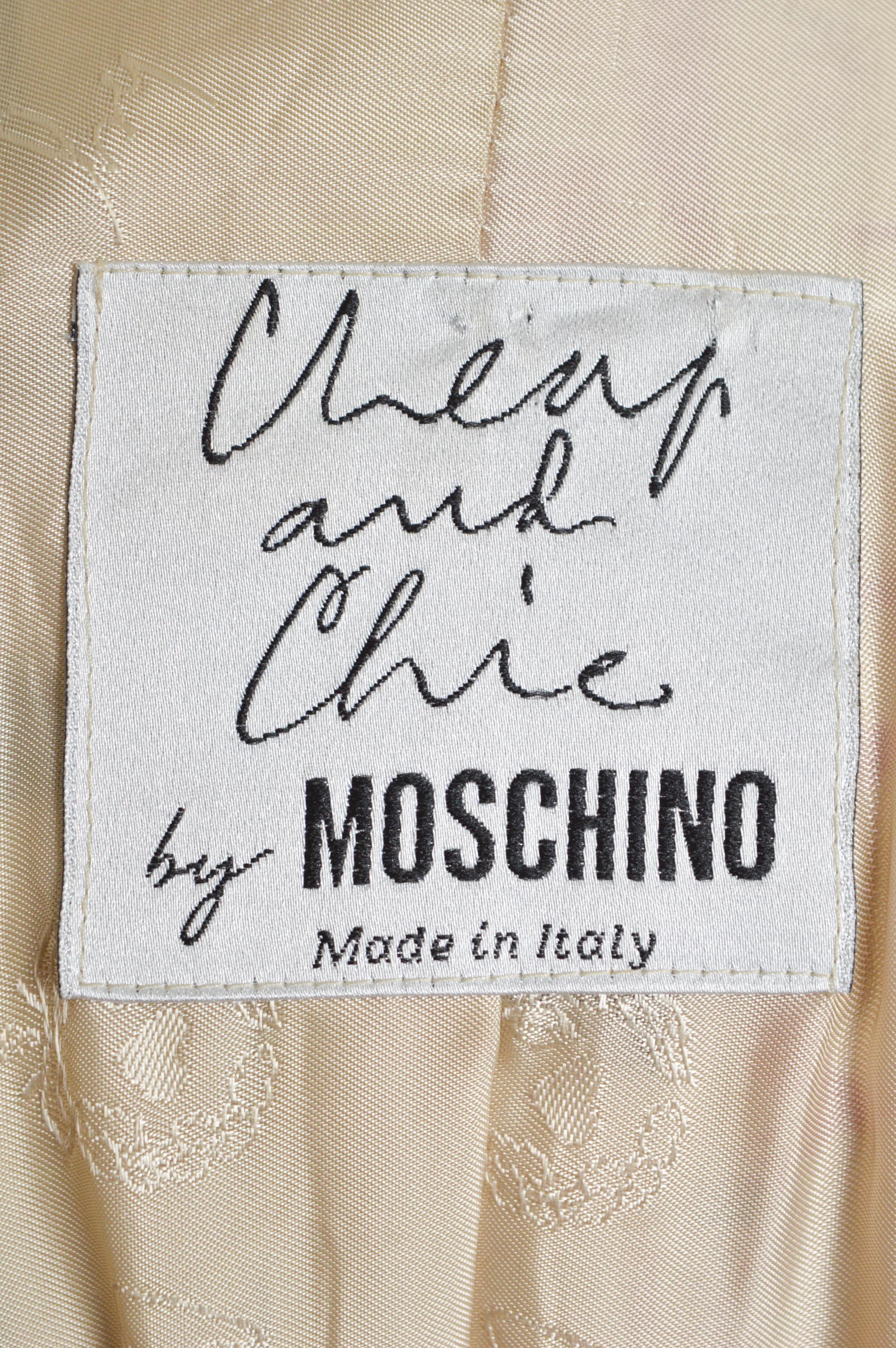 Loud 1990's Vintage MOSCHINO cheap & Chic Numbers print blazer suit jacket In Good Condition In Sheffield, GB