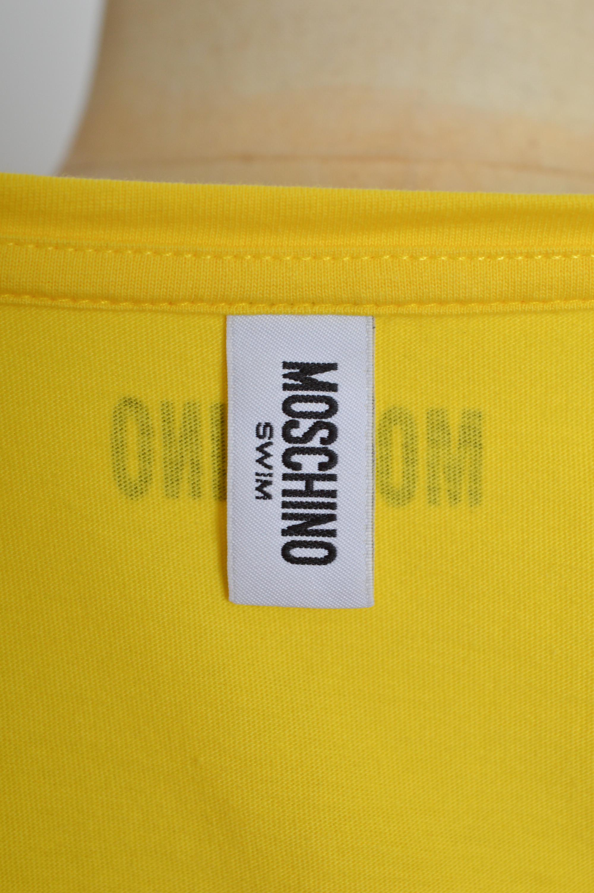Loud Moschino 2000er Smiley Face Gelbes Tanktop - Weste Tee im Zustand „Gut“ im Angebot in Sheffield, GB