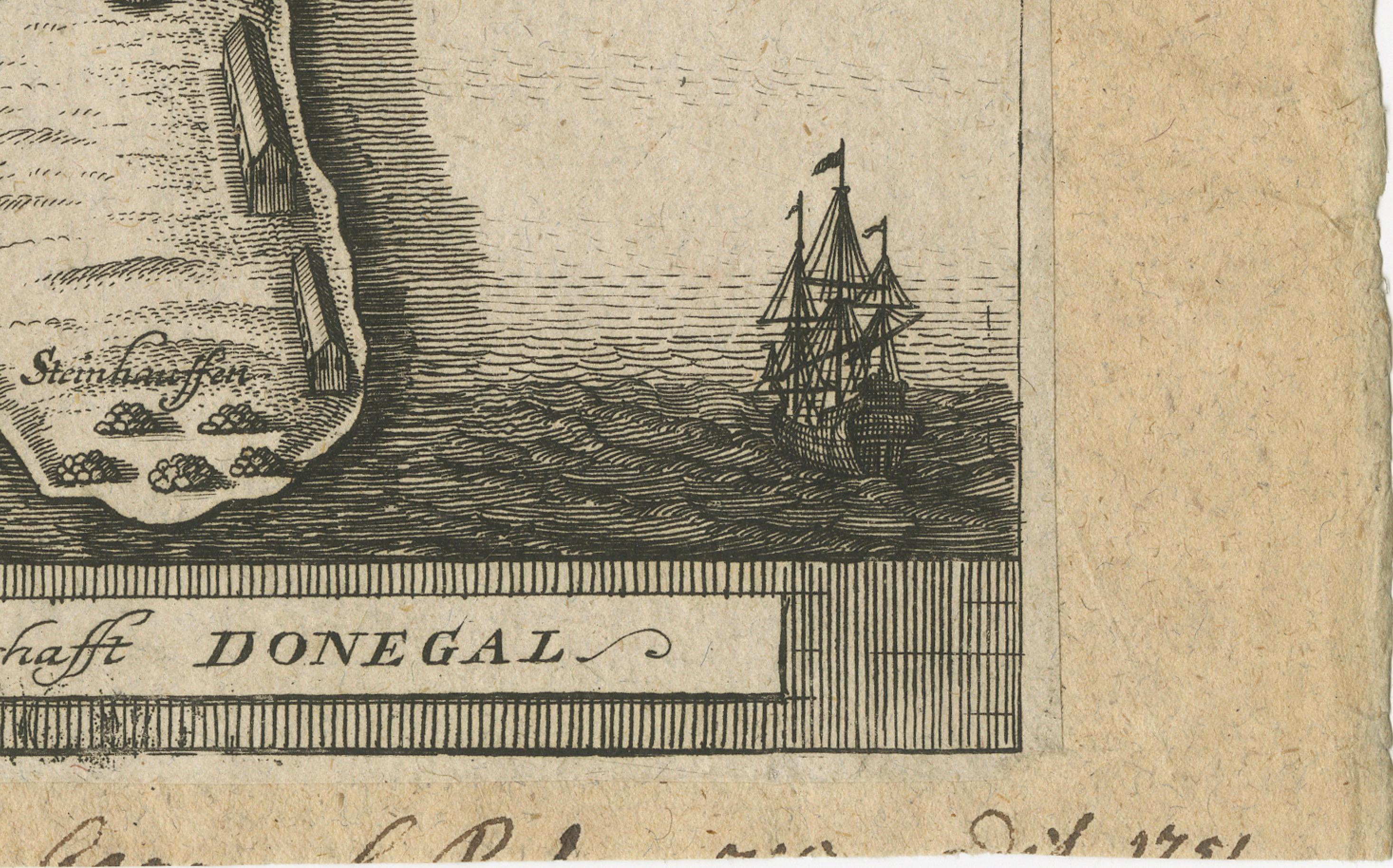 XVIIIe siècle Lough Derg, Donegal - Gravure ancienne d'une carte de pèlerinage irlandaise c.1700 en vente