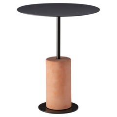 Louie Small Side Table in Sealed Terracotta, Made in Italy