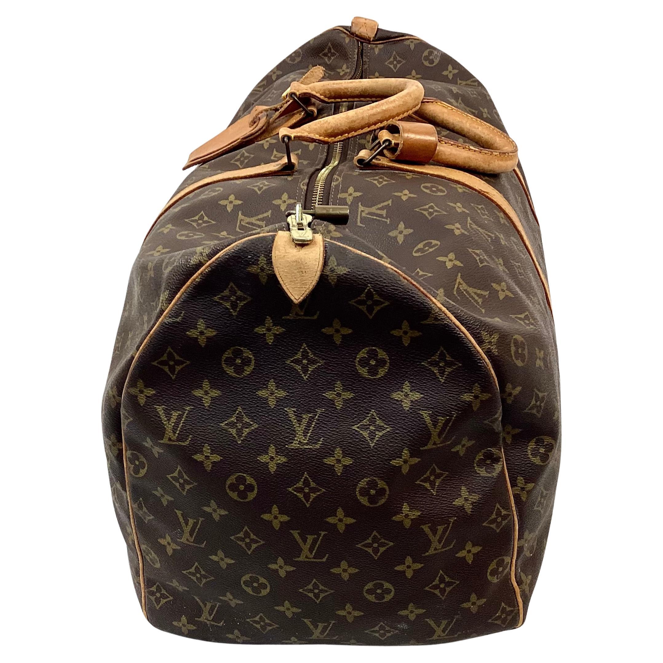 Mid-Century Modern Louie Vuitton Monogram Keepall Travel  Bag For Sale