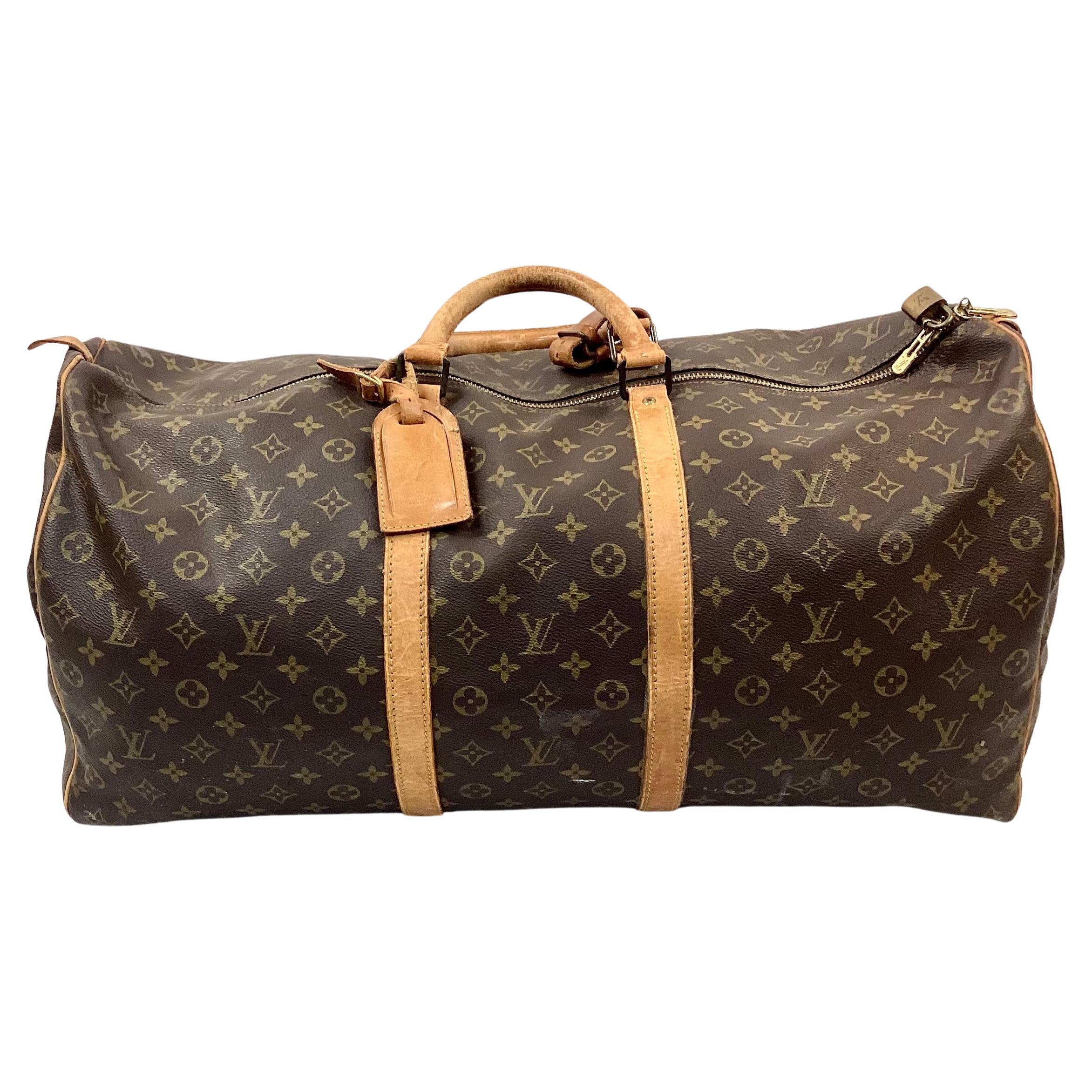 Louis Vuitton Paris Alize 24 Heures Brown Monogram Boston Duffel Travel Bag  For Sale at 1stDibs