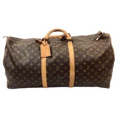 Antique Louie Vuitton Monogram Keepall Travel  Bag