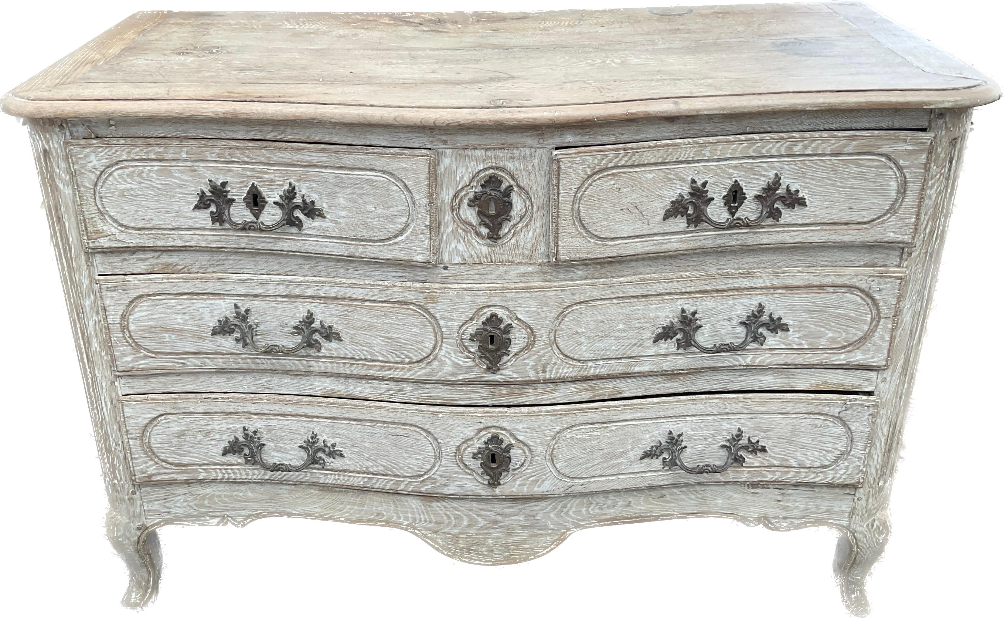 19th Century Louie XV Style French Provincial Chest  For Sale