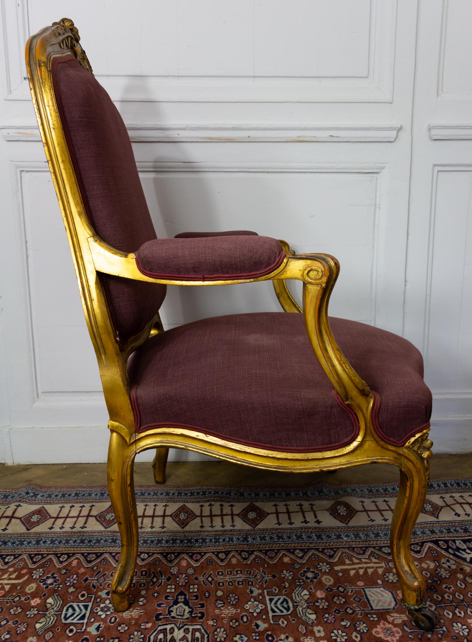 French Louis XV Cabriolet Armchair 