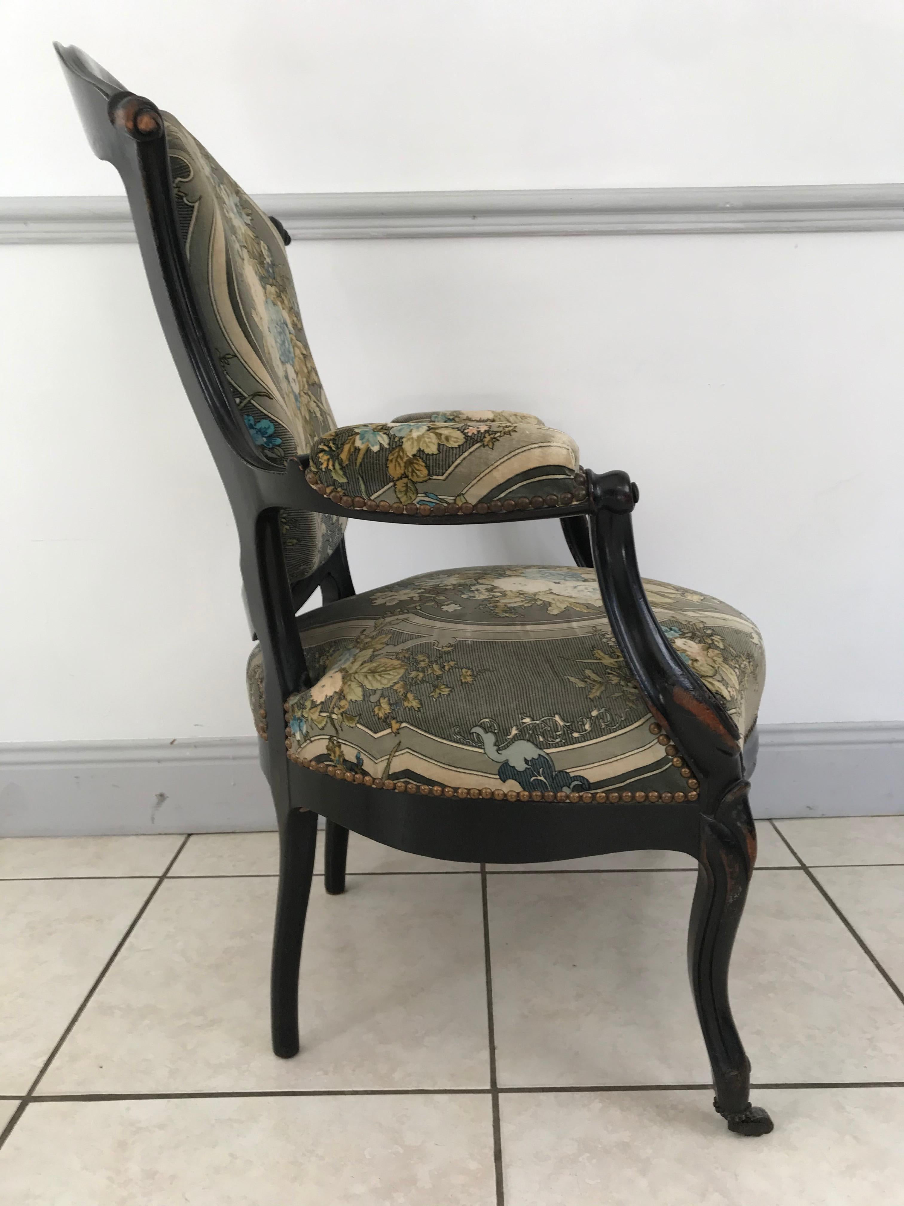 Ensemble salon français Louis XV - Canapé et paire de fauteuils - 19e - France en vente 4